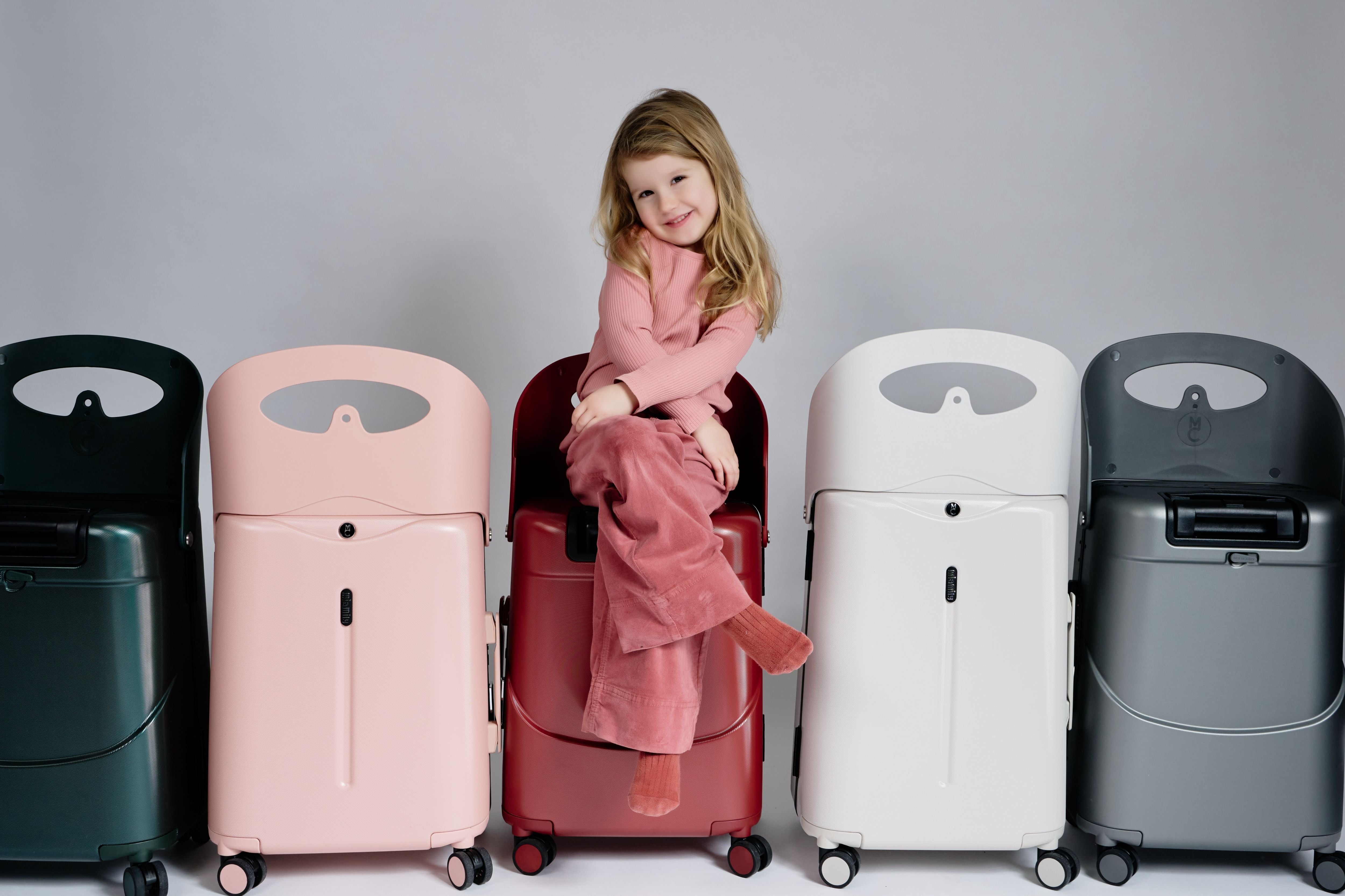 MiaMily Carry On Original 18” Luggage with Built-in Seat for Children