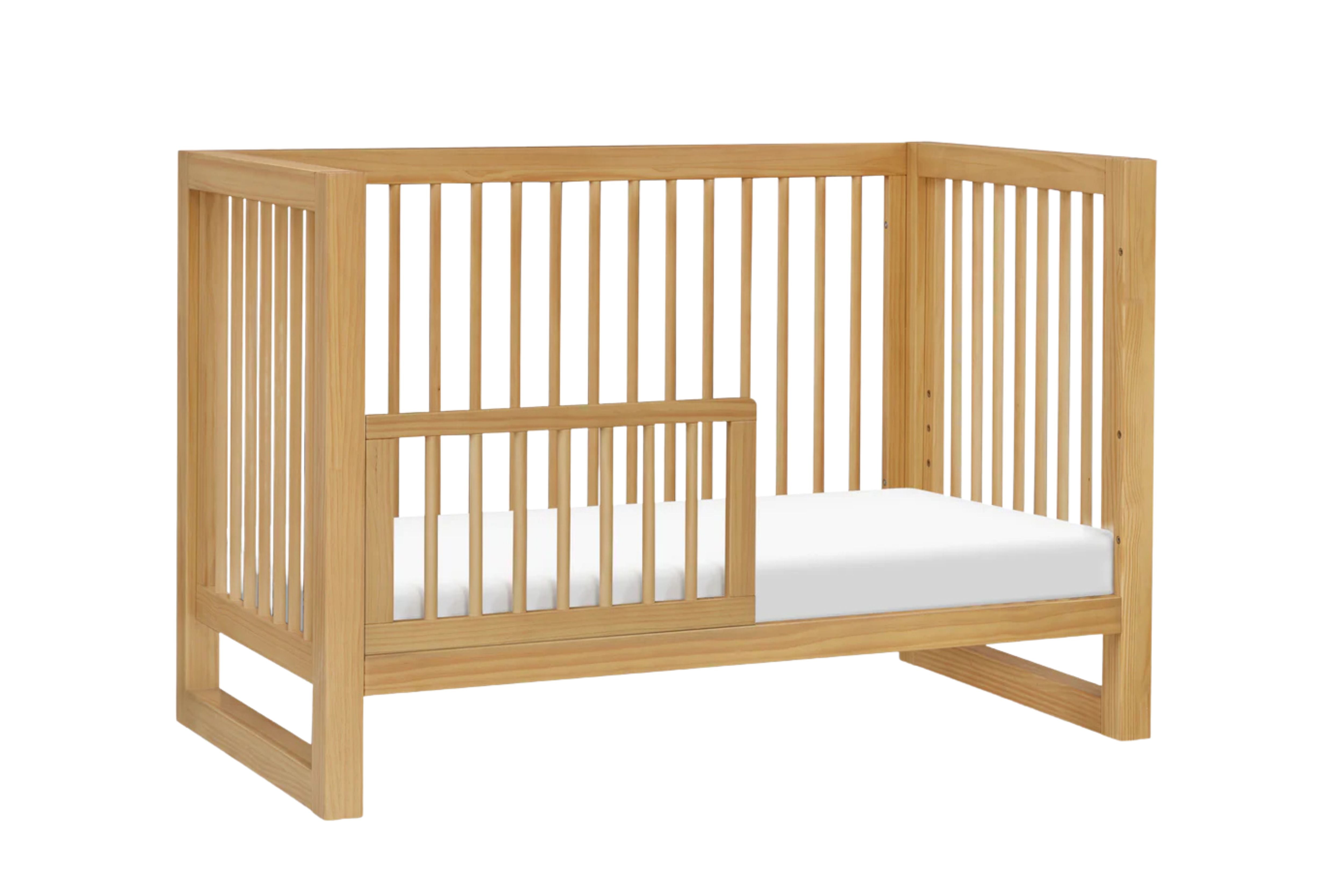 Namesake Nantucket 3-in-1 Convertible Crib converted into a toddler bed #color_honey
