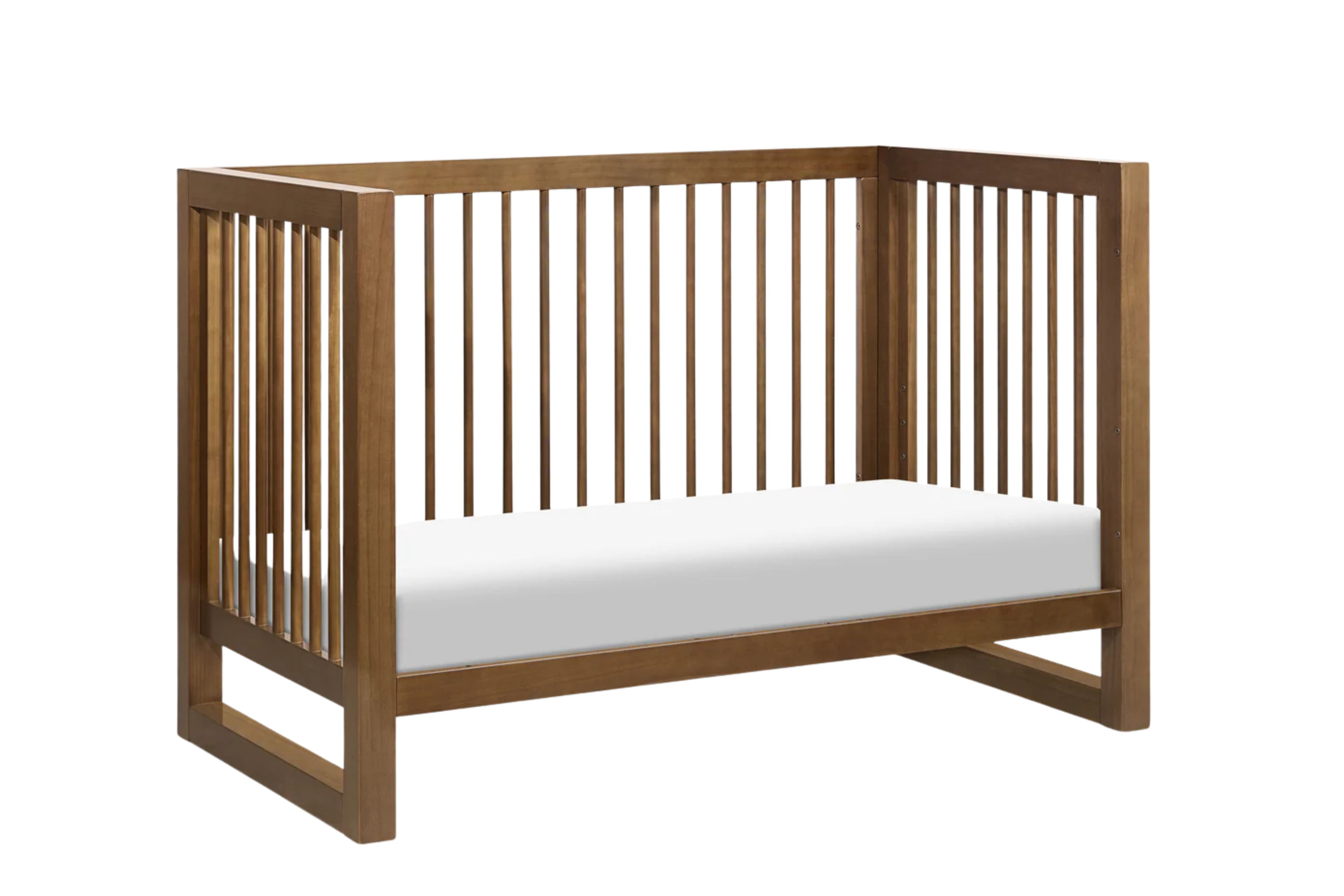Namesake Nantucket 3-in-1 Convertible Crib converted into a daybed #color_walnut