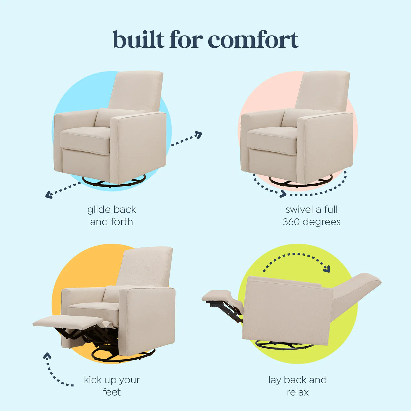 DaVinci Piper Recliner and Swivel Glider