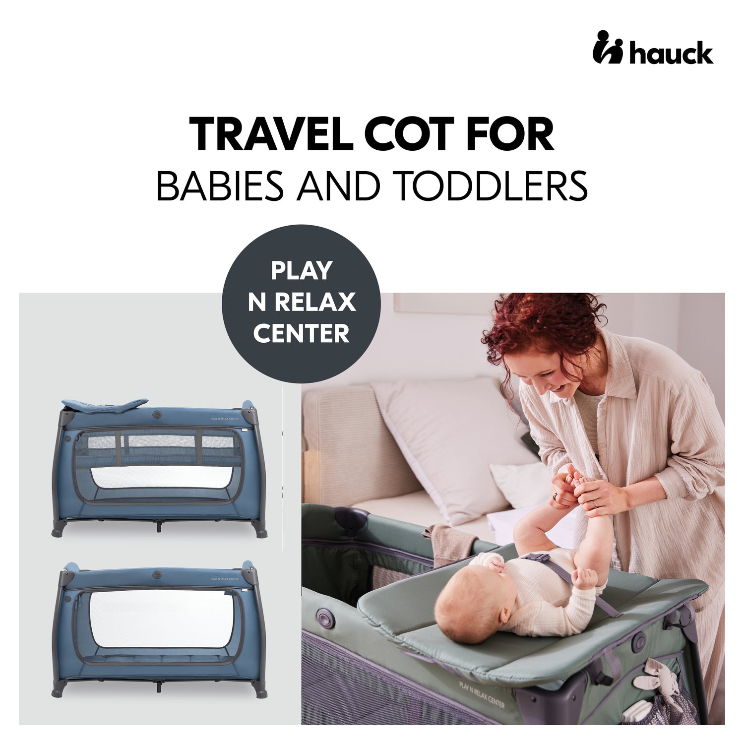 hauck bedside cot Hauck Play N Relax 4 in 1 Convertible Baby Travel Crib and Cot