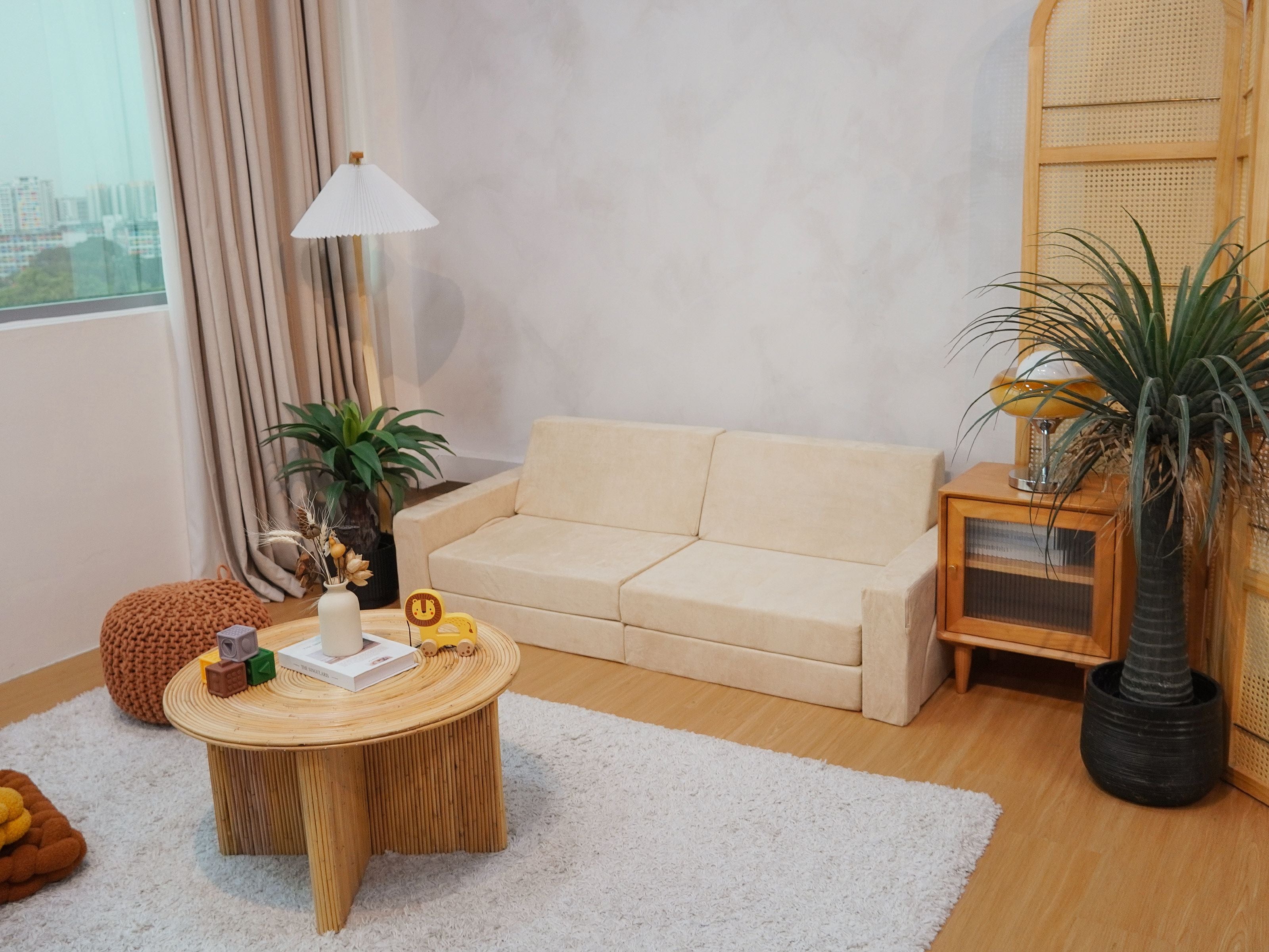 Lollibly Wonderstack Play Sofa in its sofa configuration, displayed in a cosy room setting