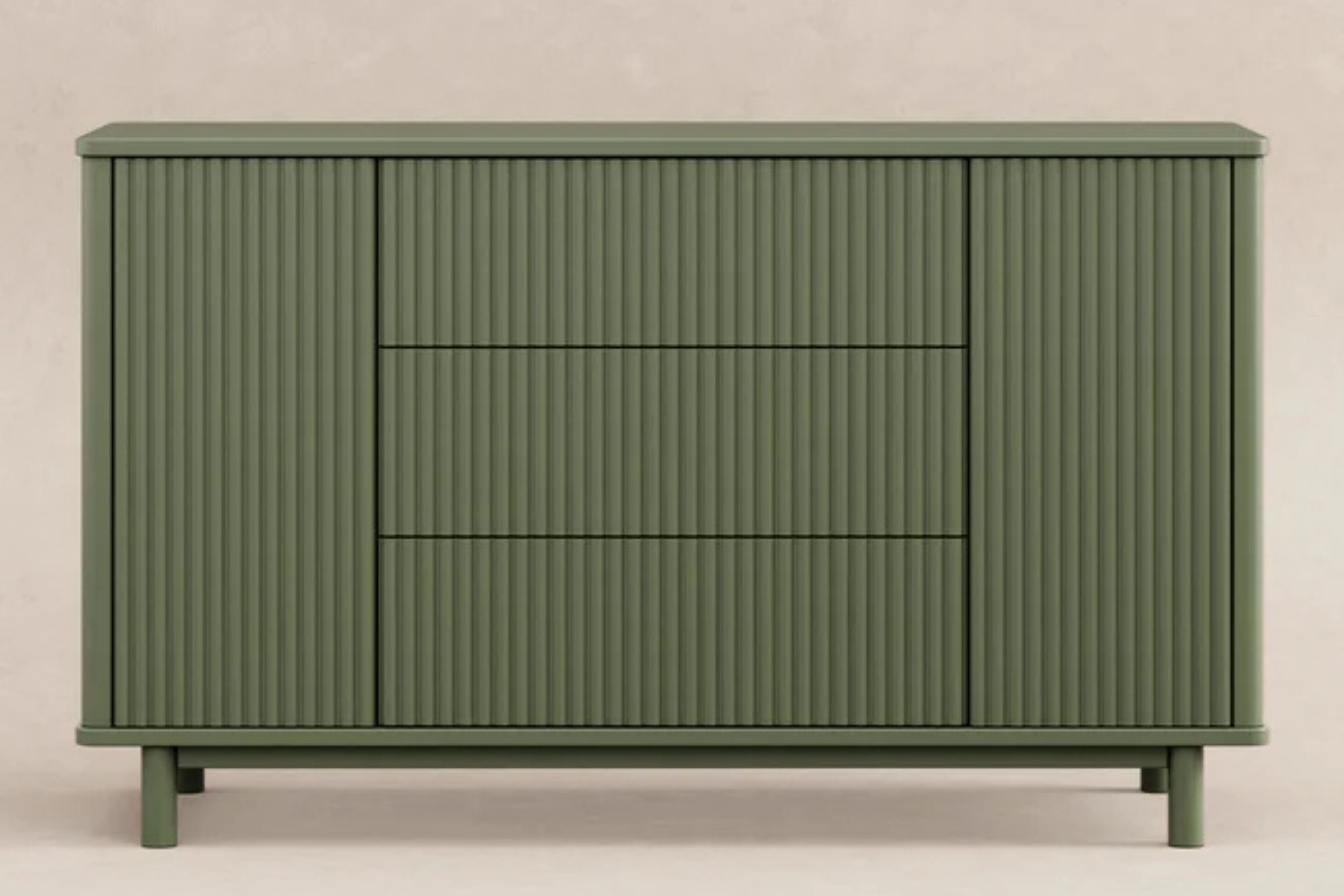 Babyletto Pogo Tambour Assembled Dresser #color_olive