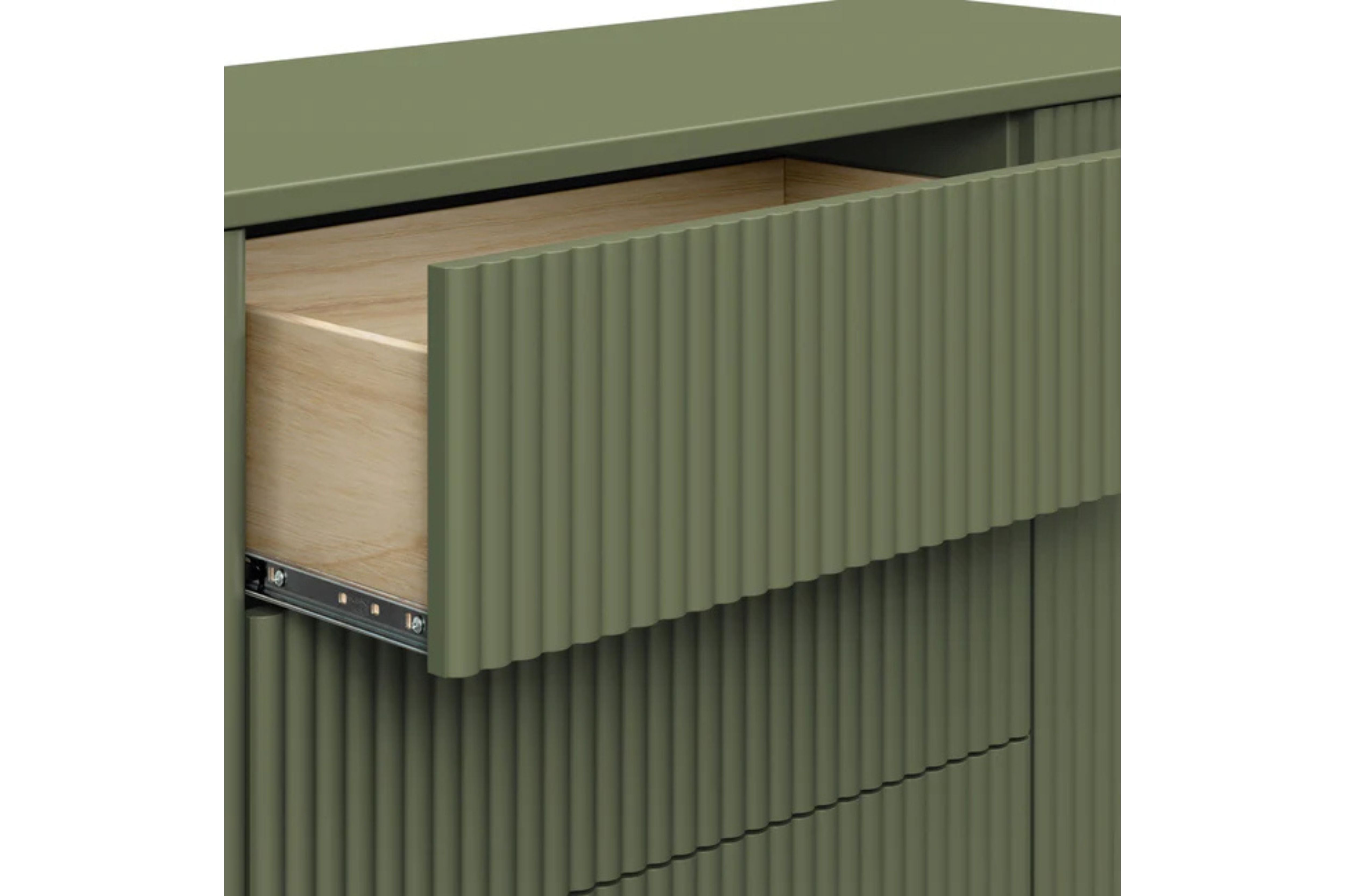 Babyletto Pogo Tambour Assembled Dresser #color_olive