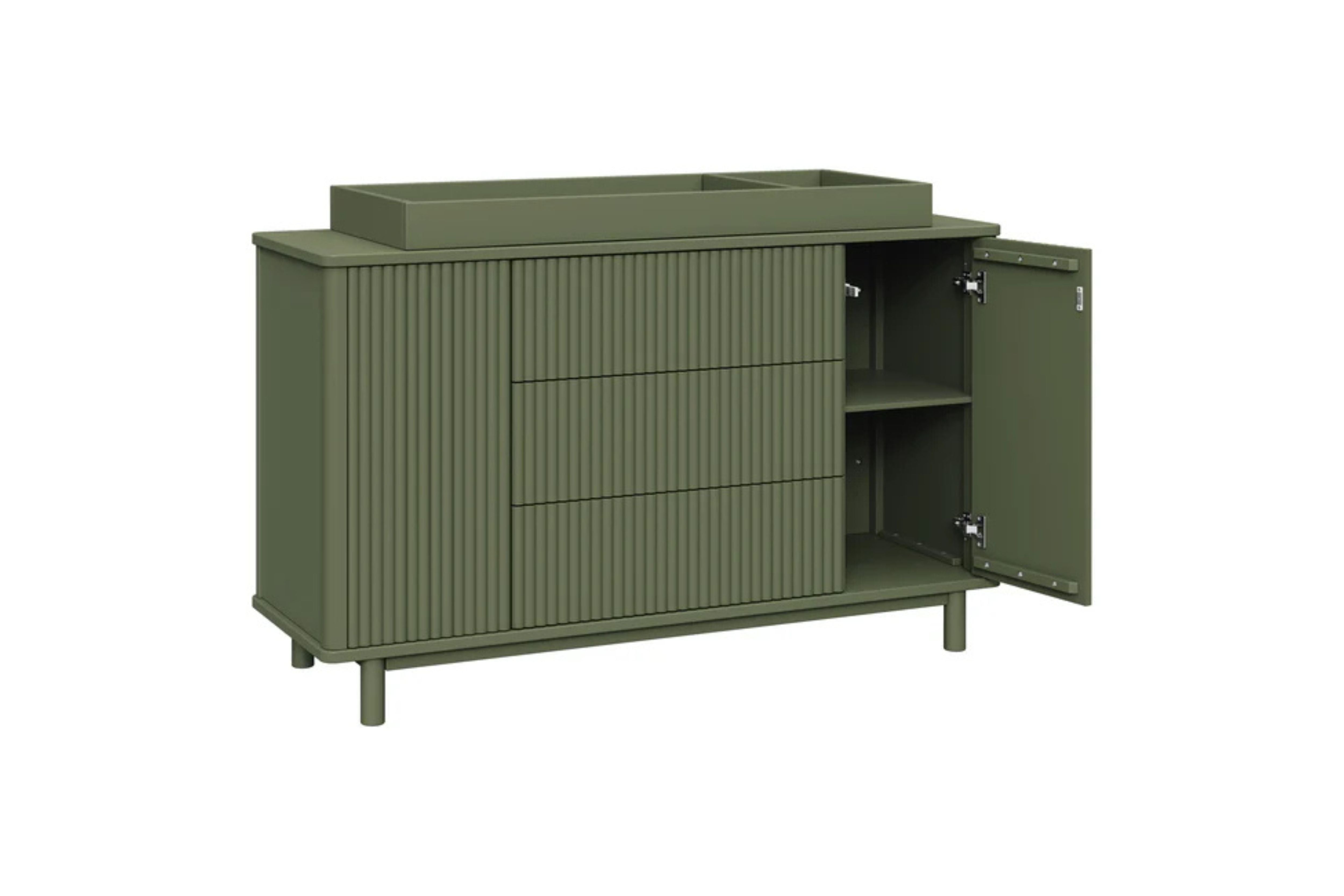 Babyletto Pogo Tambour Assembled Dresser #color_olive