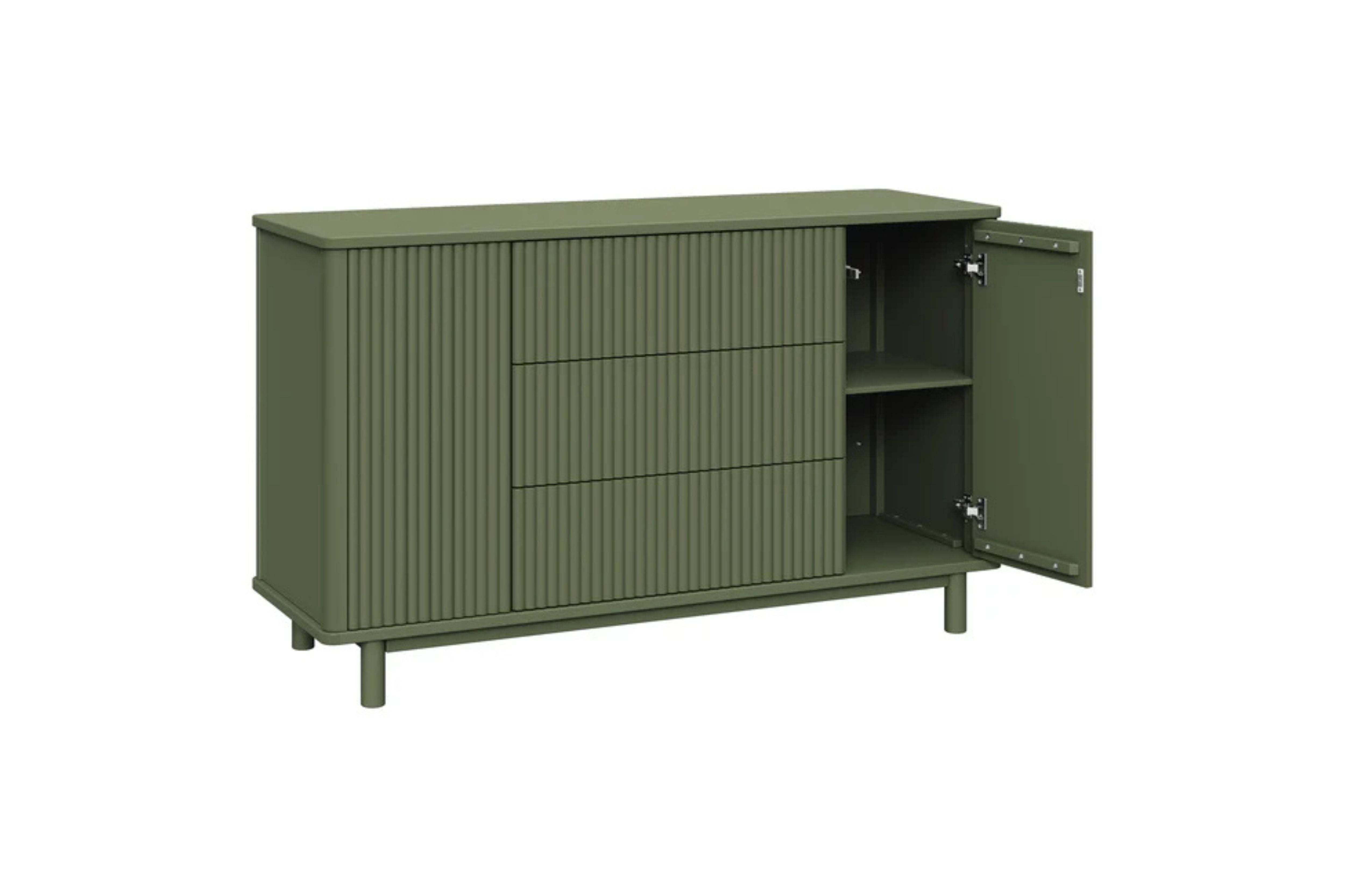 Babyletto Pogo Tambour Assembled Dresser #color_olive