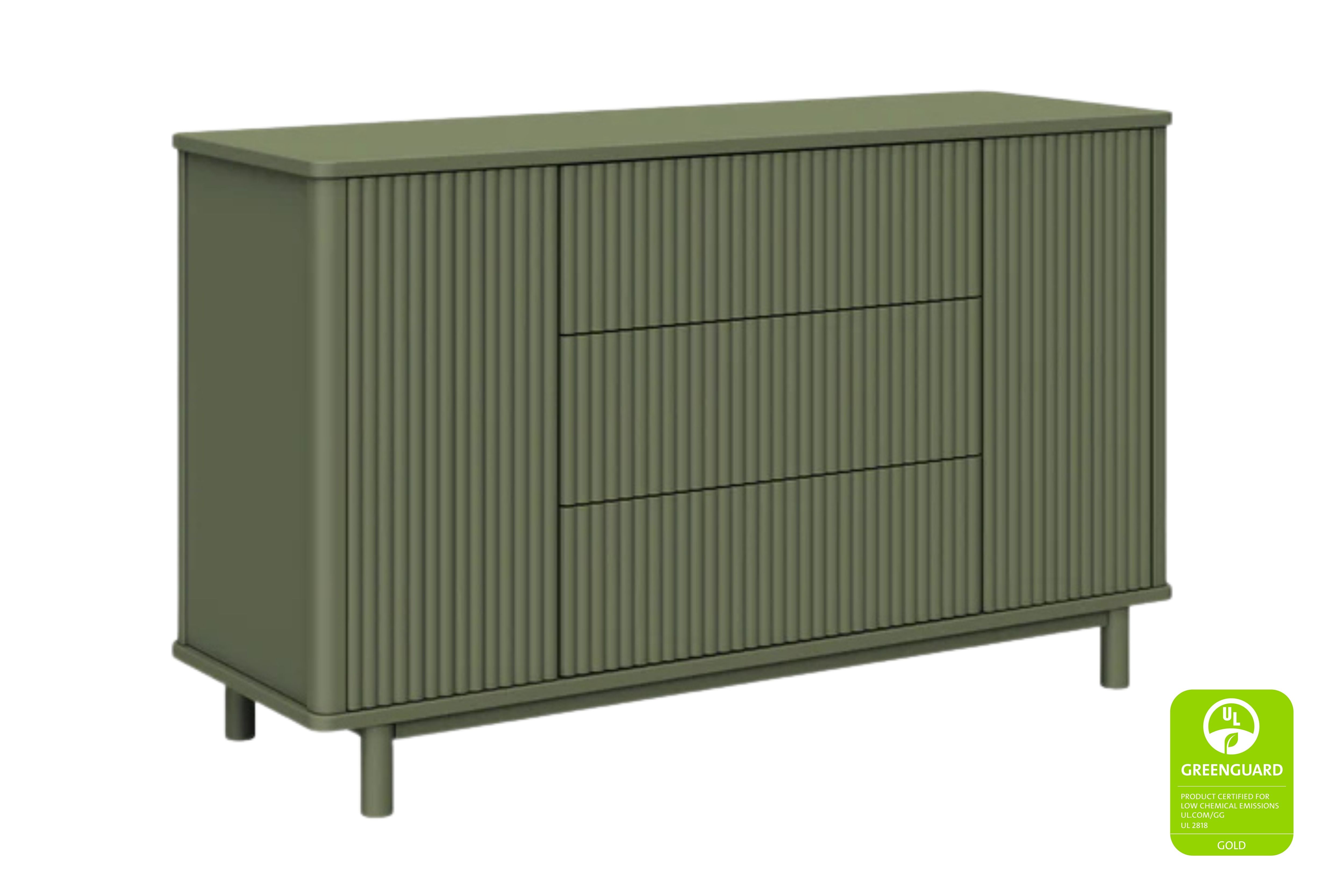 Babyletto Pogo Tambour Assembled Dresser #color_olive