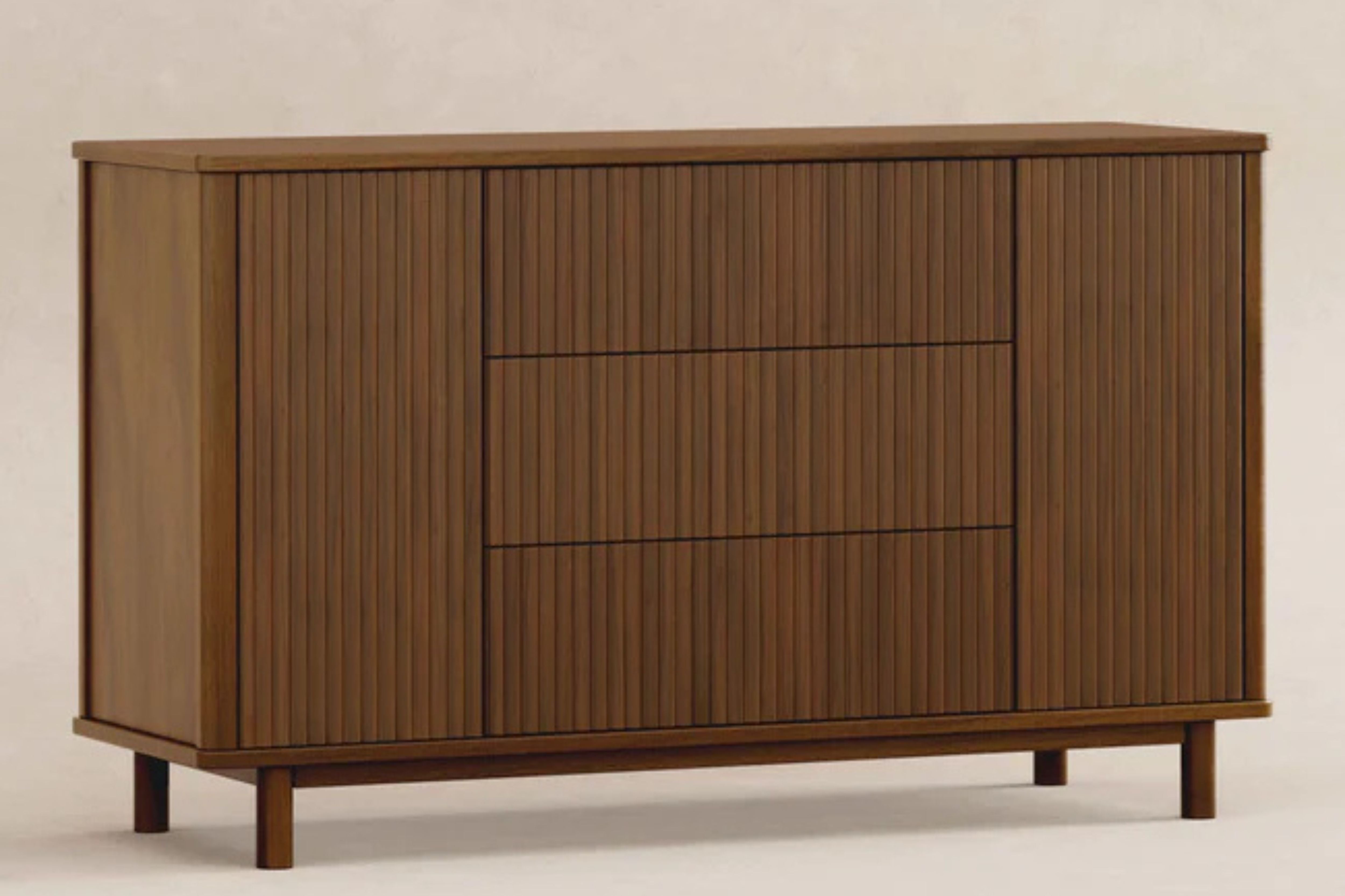 Babyletto Pogo Tambour Assembled Dresser #color_walnut