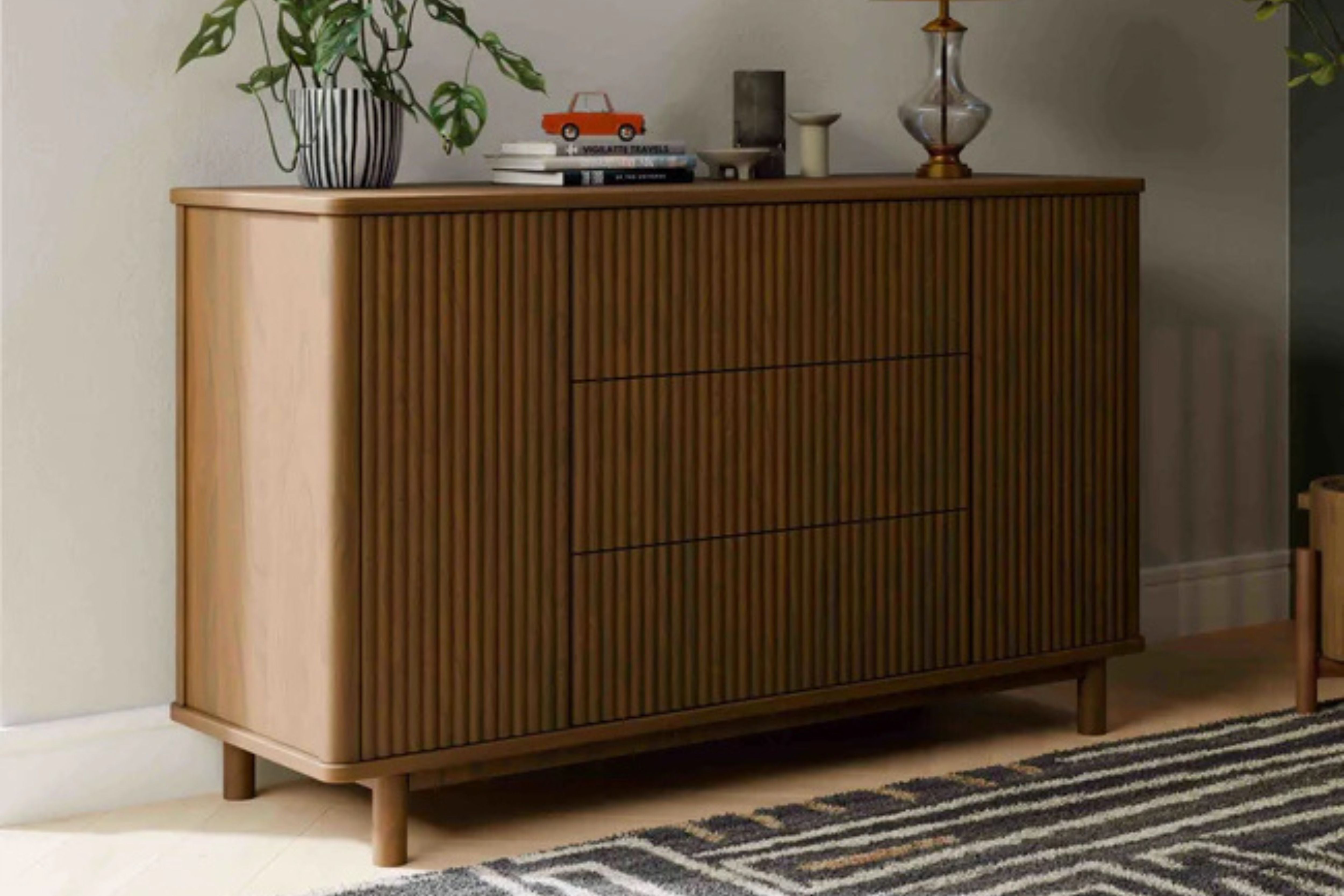 Babyletto Pogo Tambour Assembled Dresser #color_walnut
