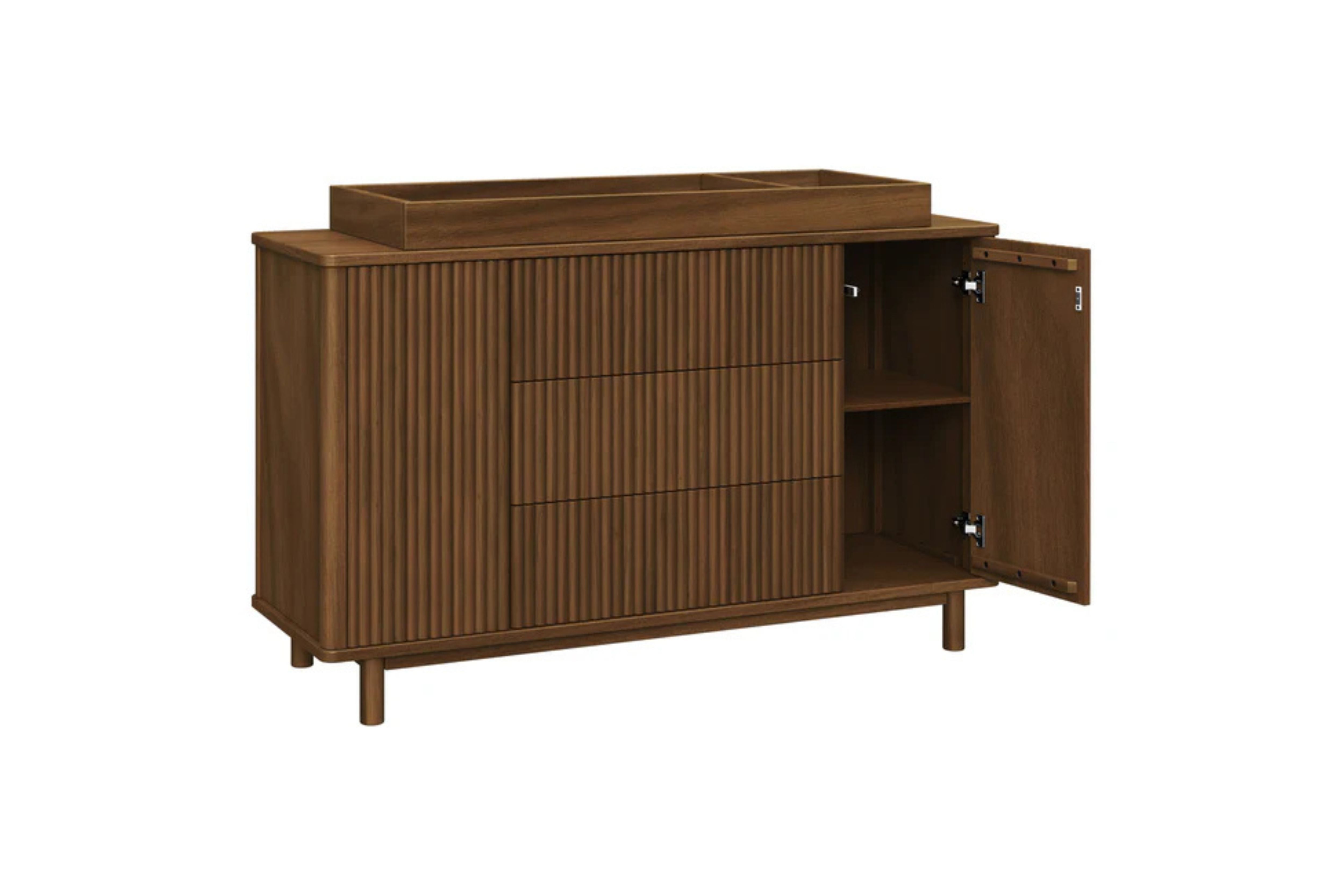Babyletto Pogo Tambour Assembled Dresser #color_walnut