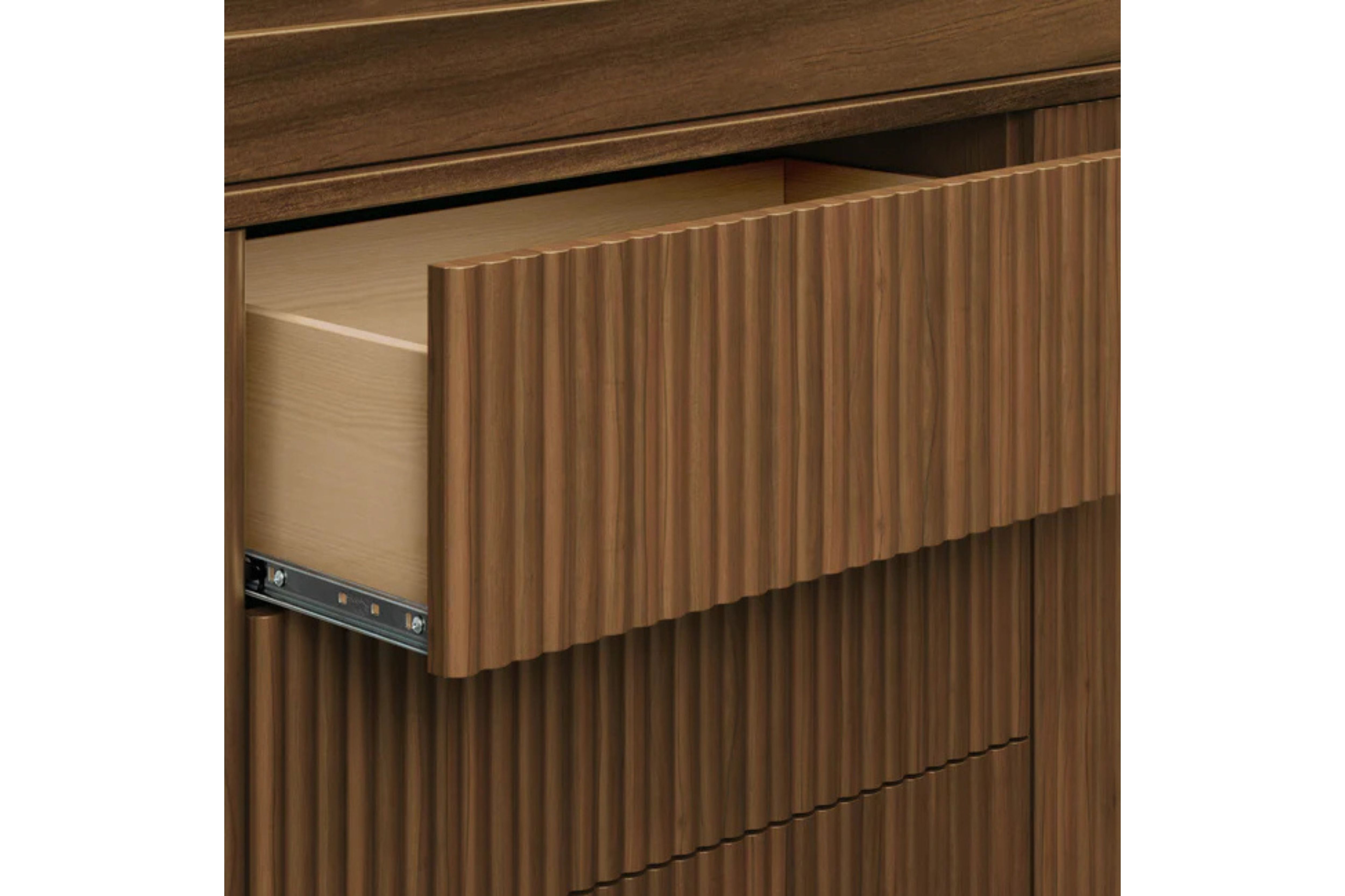 Babyletto Pogo Tambour Assembled Dresser #color_walnut