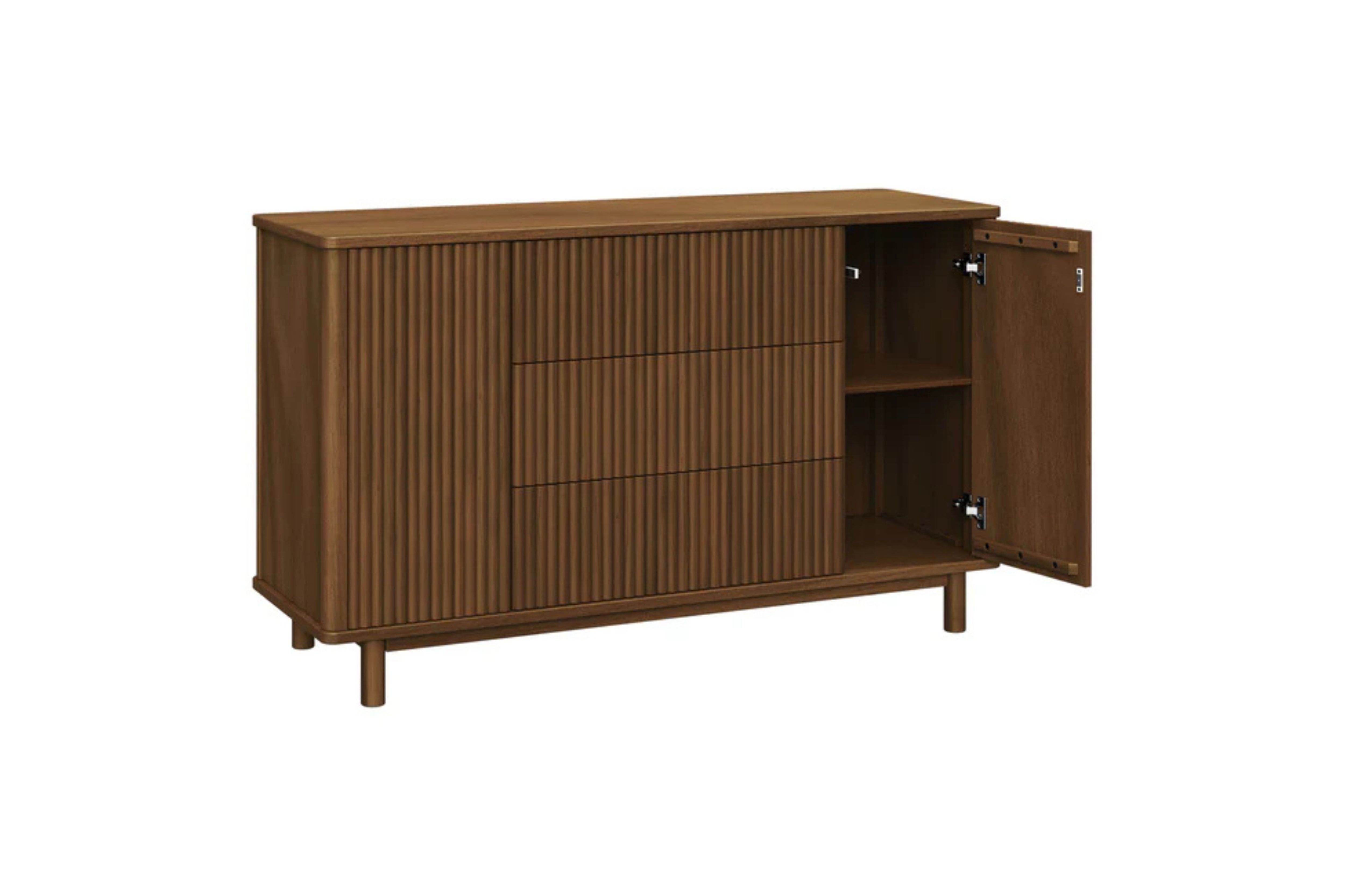 Babyletto Pogo Tambour Assembled Dresser #color_walnut