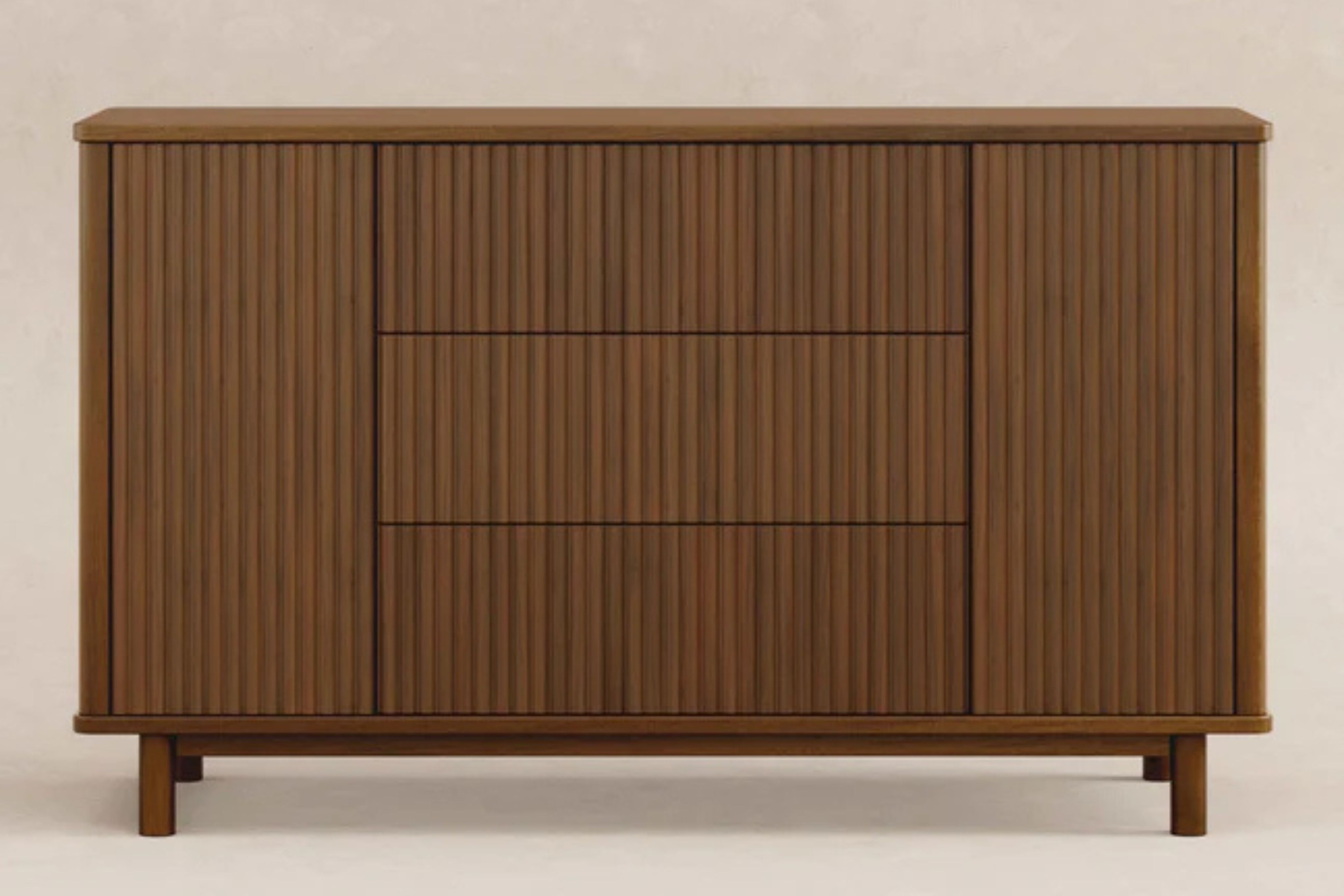 Babyletto Pogo Tambour Assembled Dresser #color_walnut