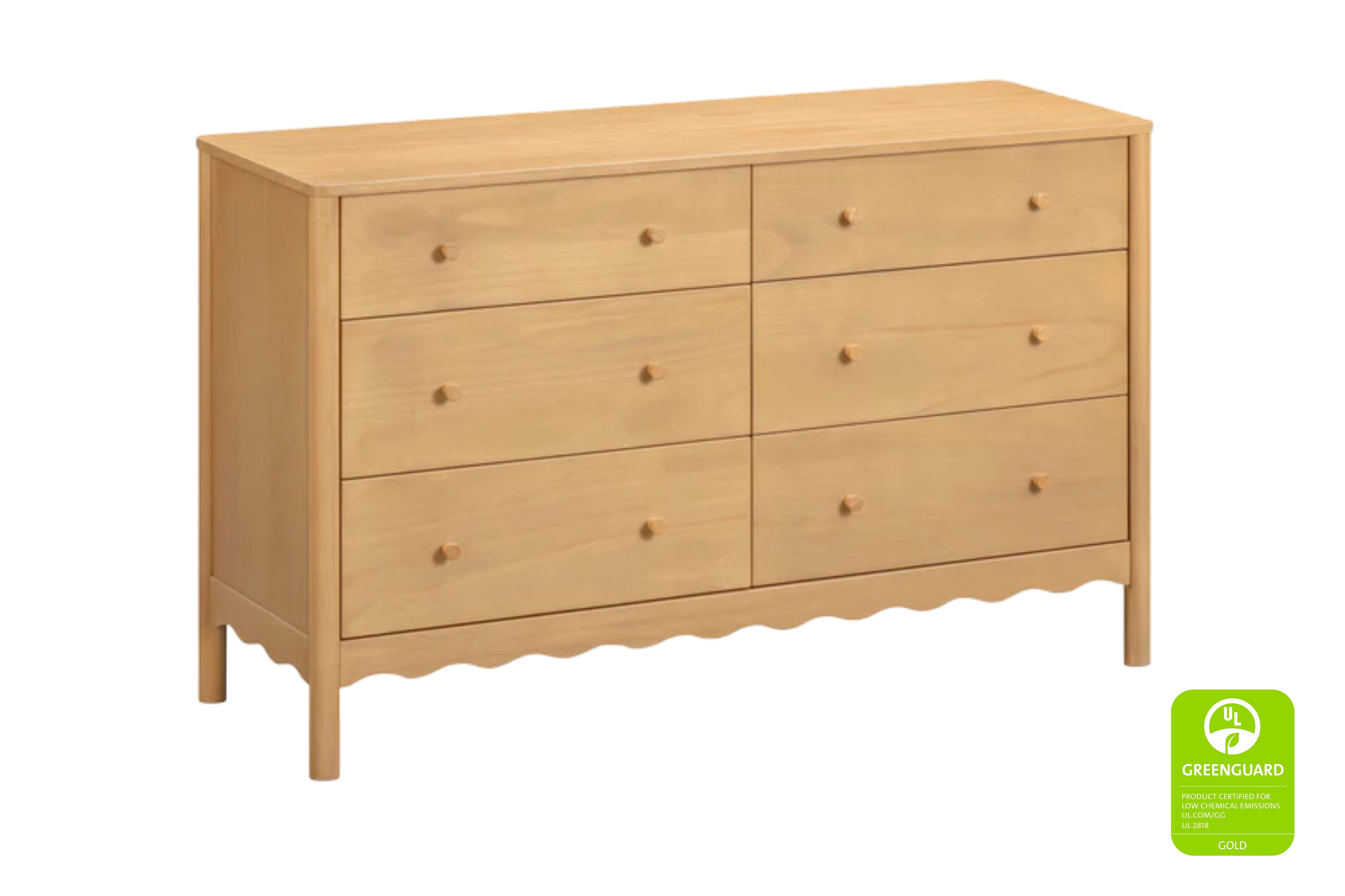 Babyletto Swell 6-Drawer Assembled Dresser 56" #color_honey