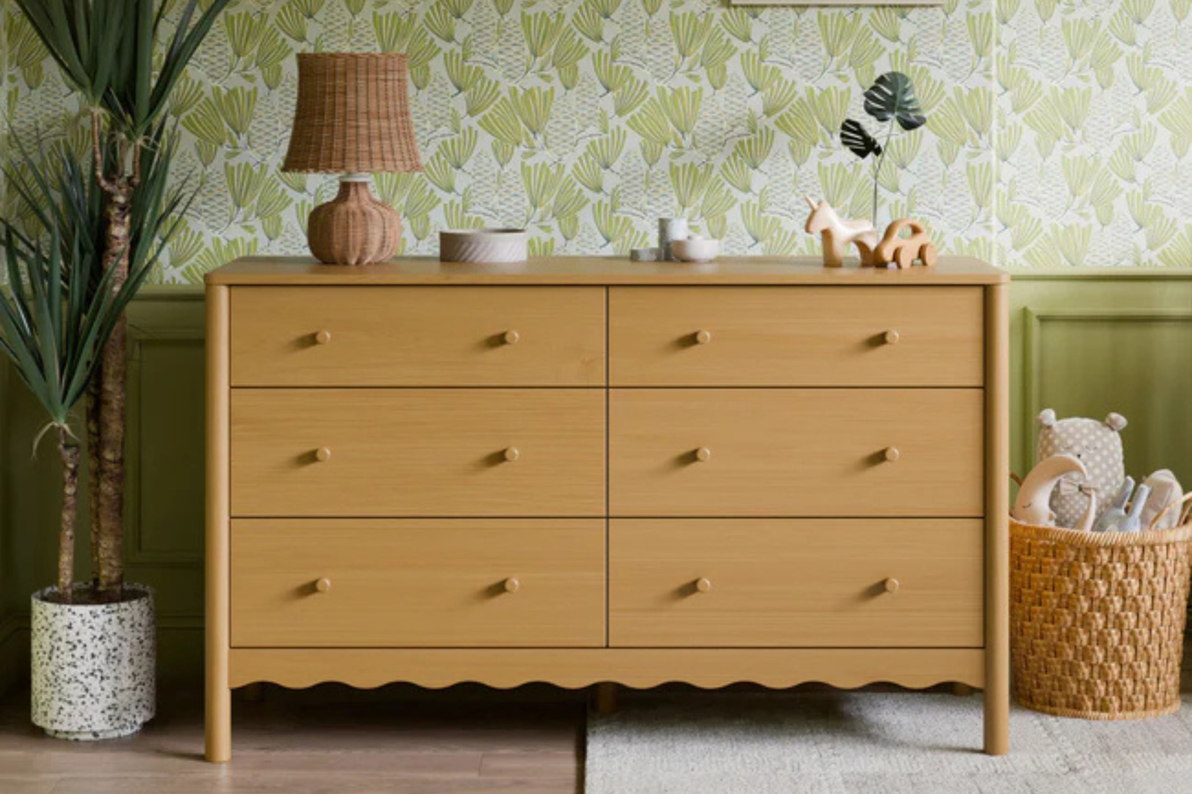 Babyletto Swell 6-Drawer Assembled Dresser #color_honey