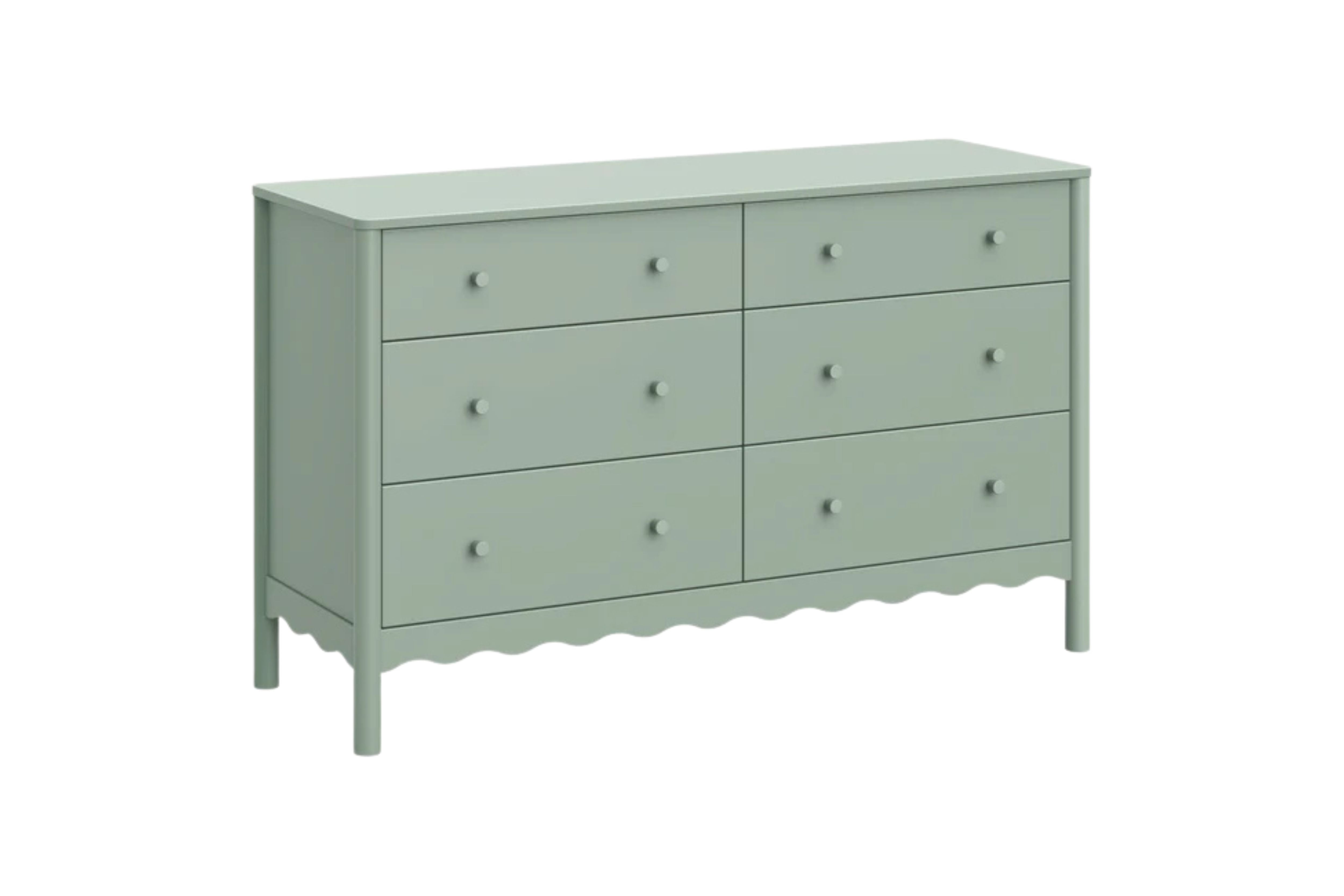 Babyletto Swell 6-Drawer Assembled Dresser #color_light-sage