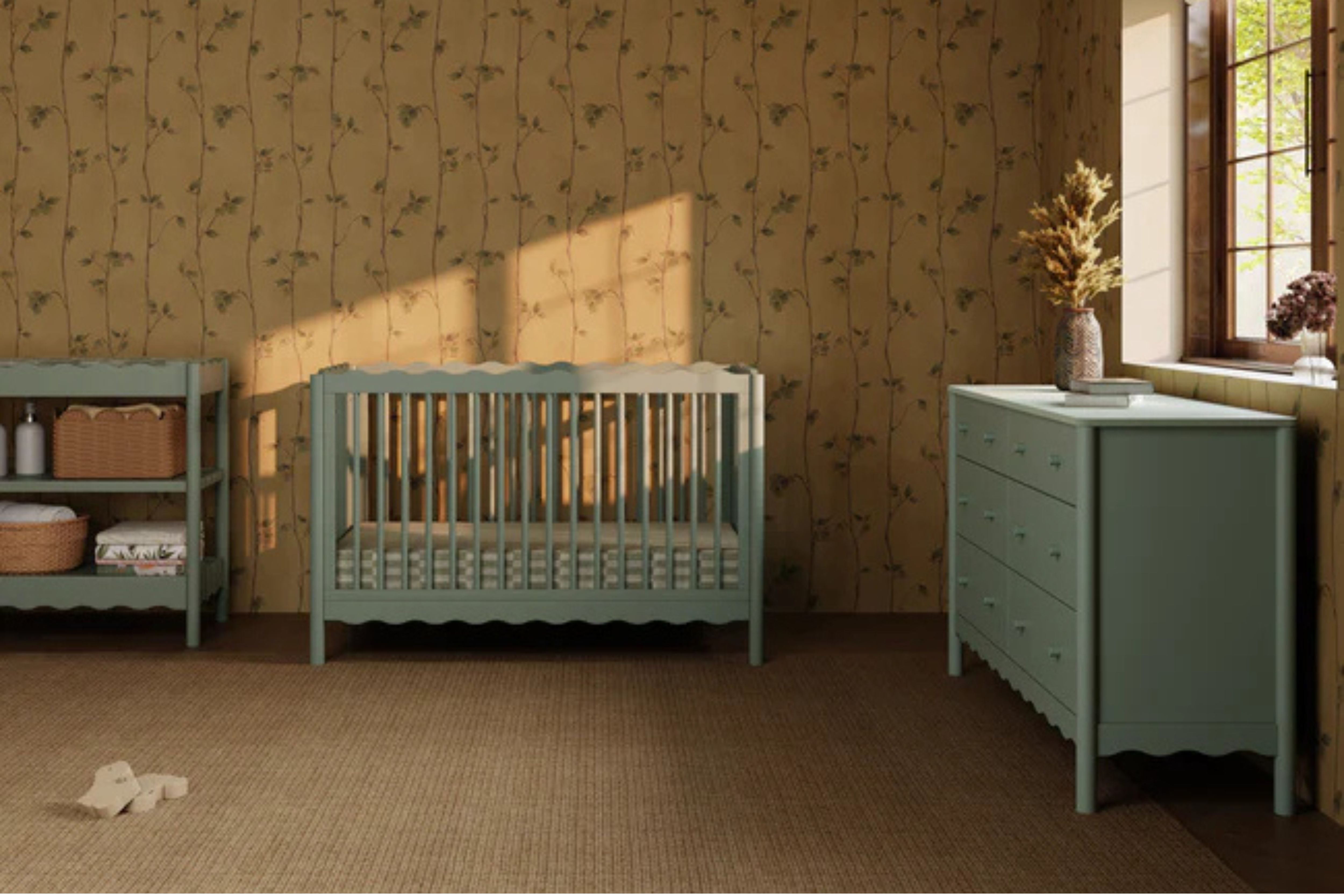 Babyletto Swell 6-Drawer Assembled Dresser #color_light-sage