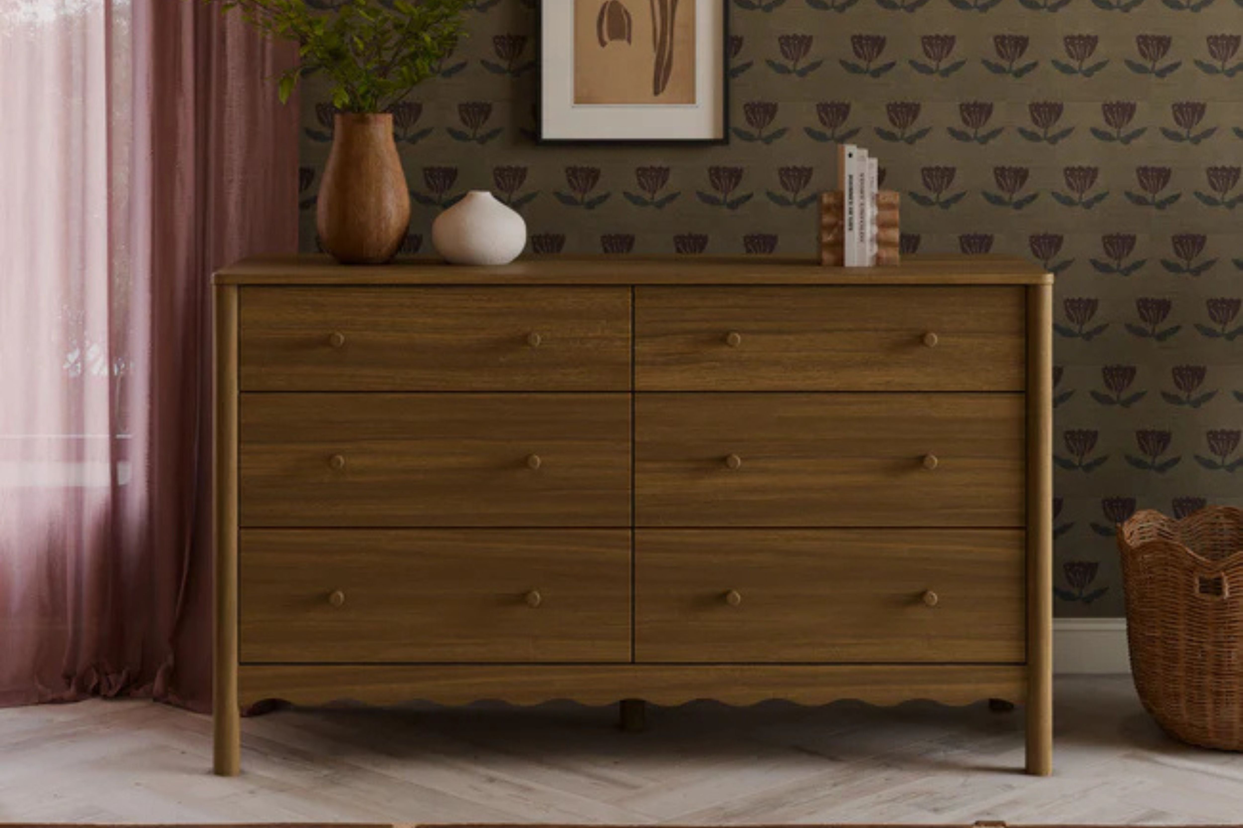 Babyletto Swell 6-Drawer Assembled Dresser #color_walnut
