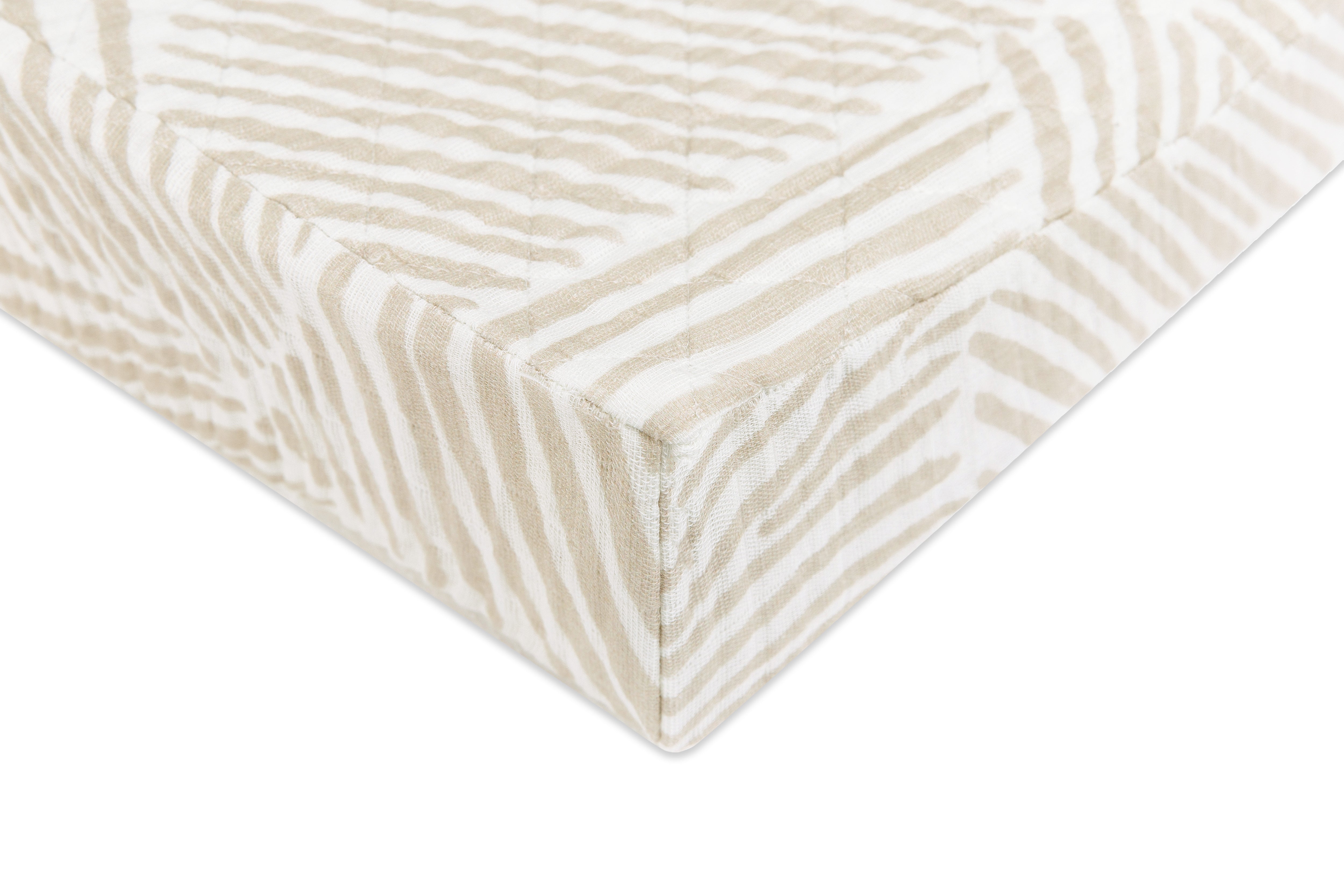 Babyletto Quilted Change Pad Cover Oat Stripe
