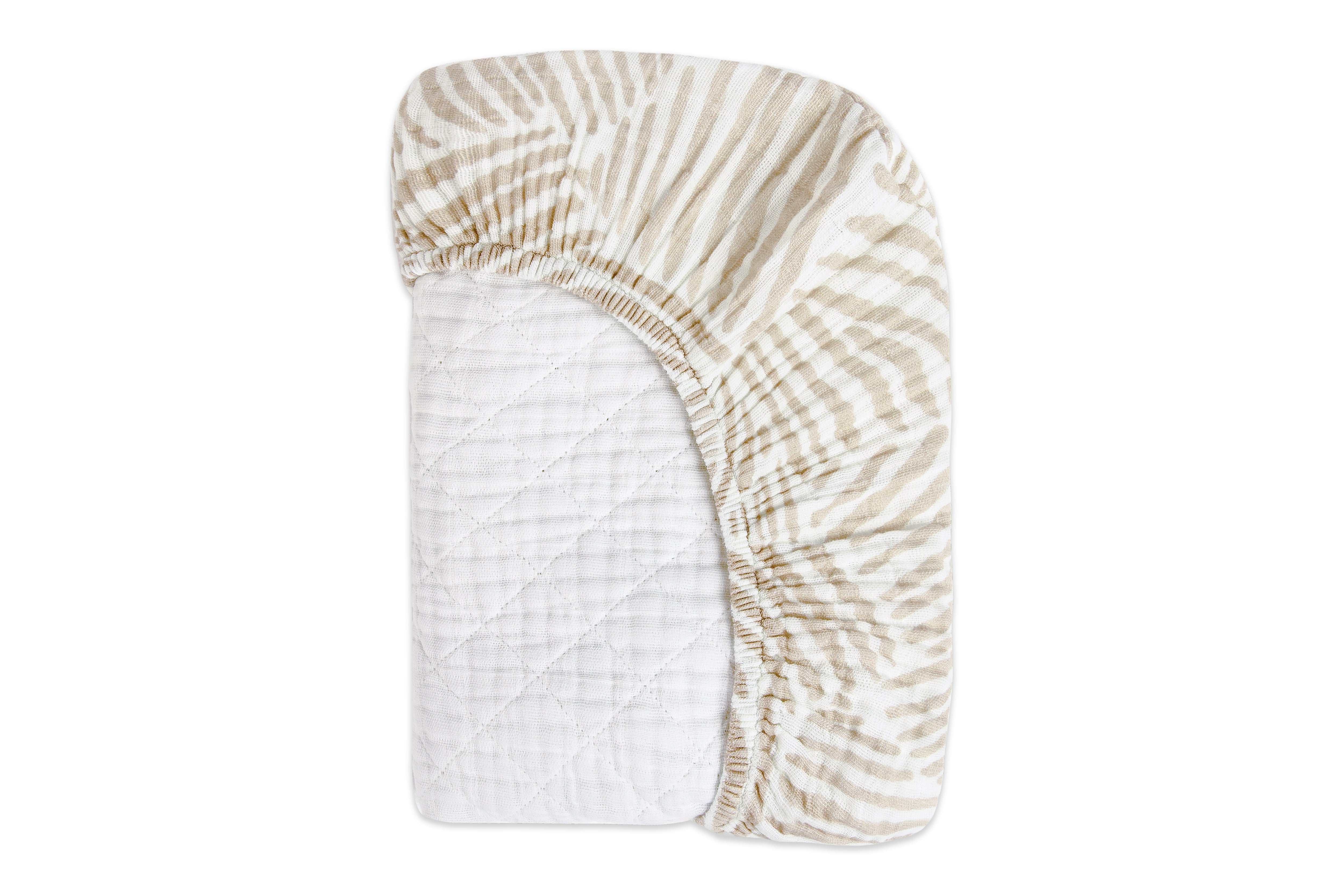 Babyletto Quilted Change Pad Cover Oat Stripe