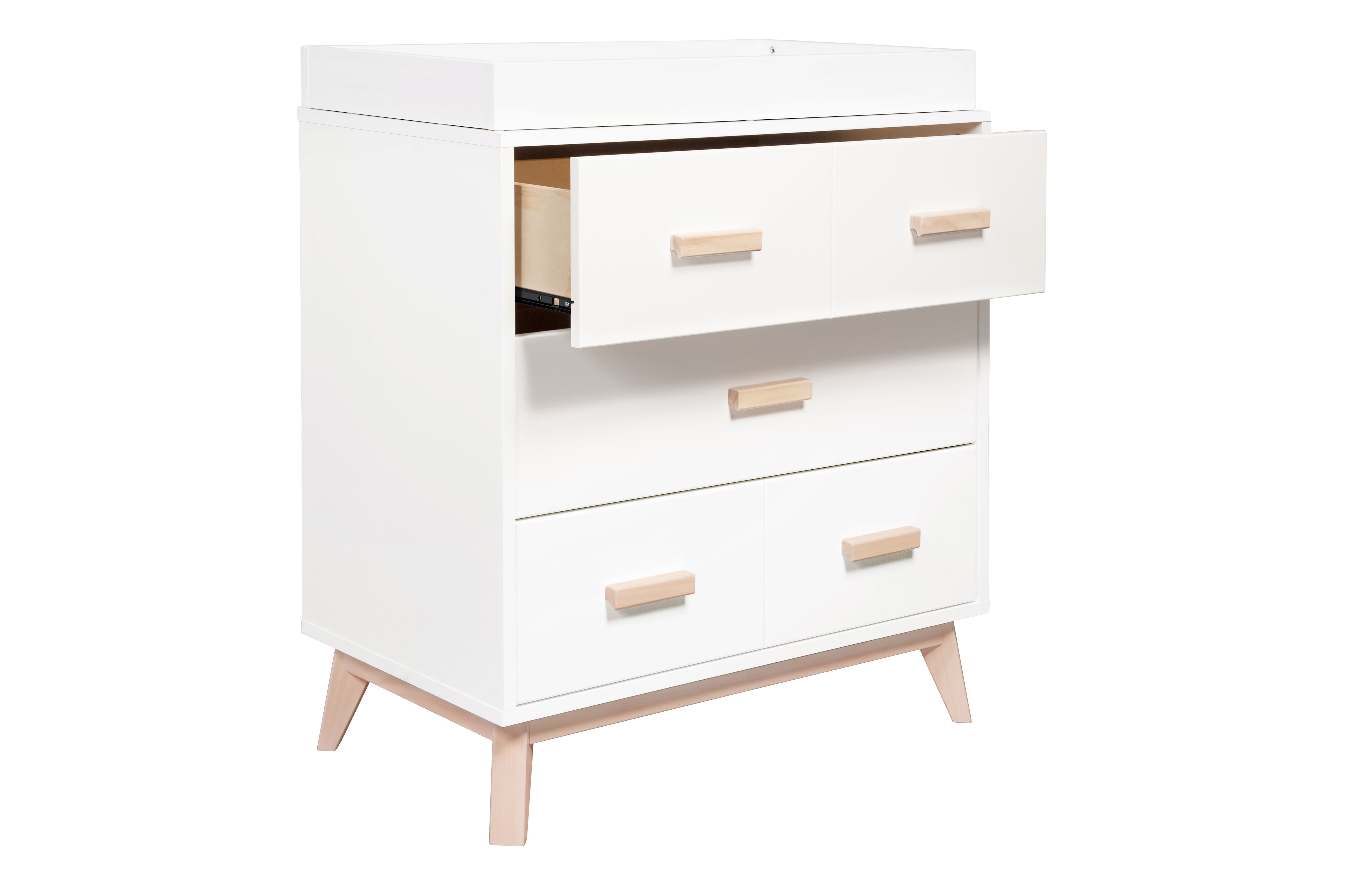 Babyletto Scoot 3-Drawer Dresser White & Washed