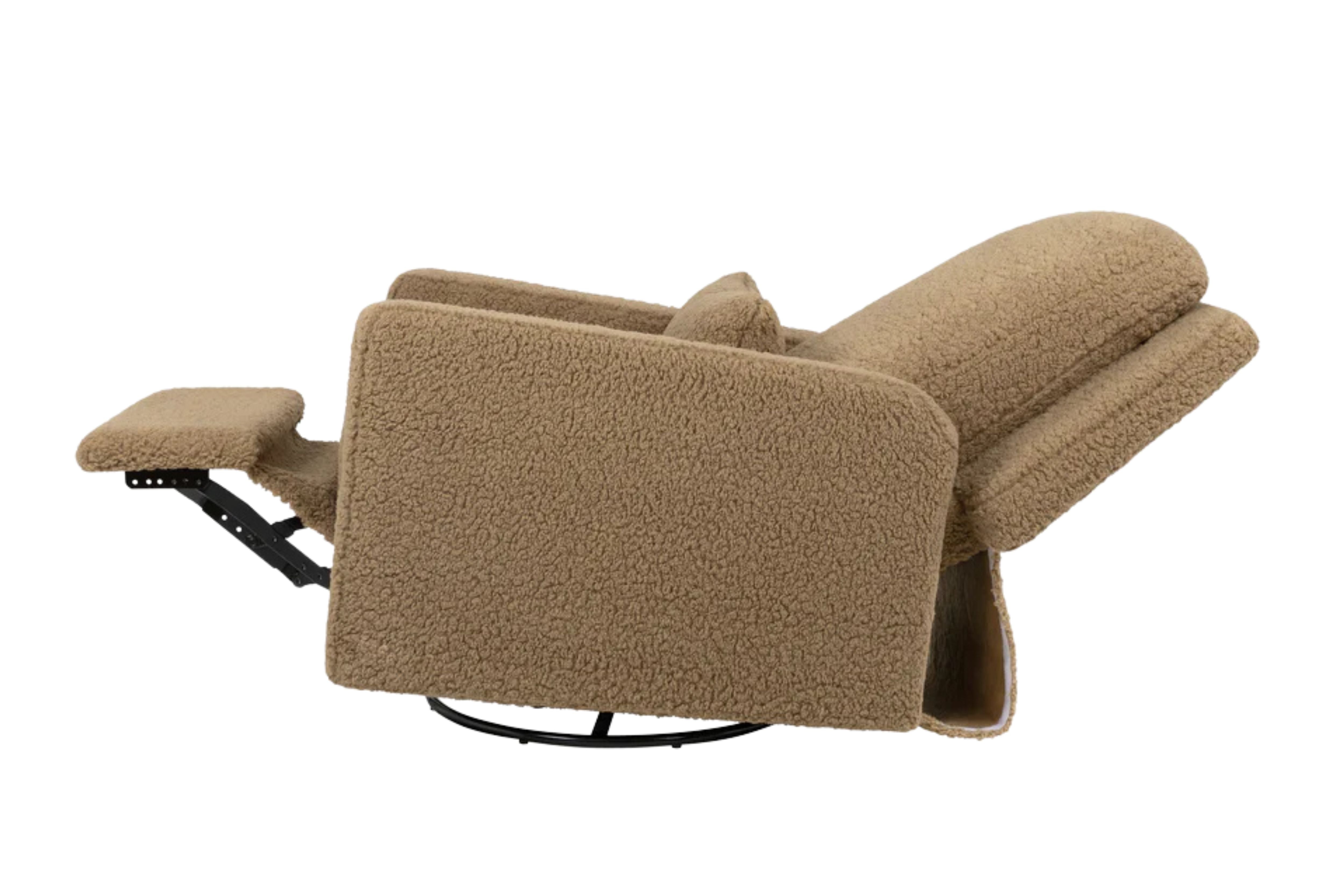 Sigi recliner and swivel glider in cortado shearling #color_cortado-shearling