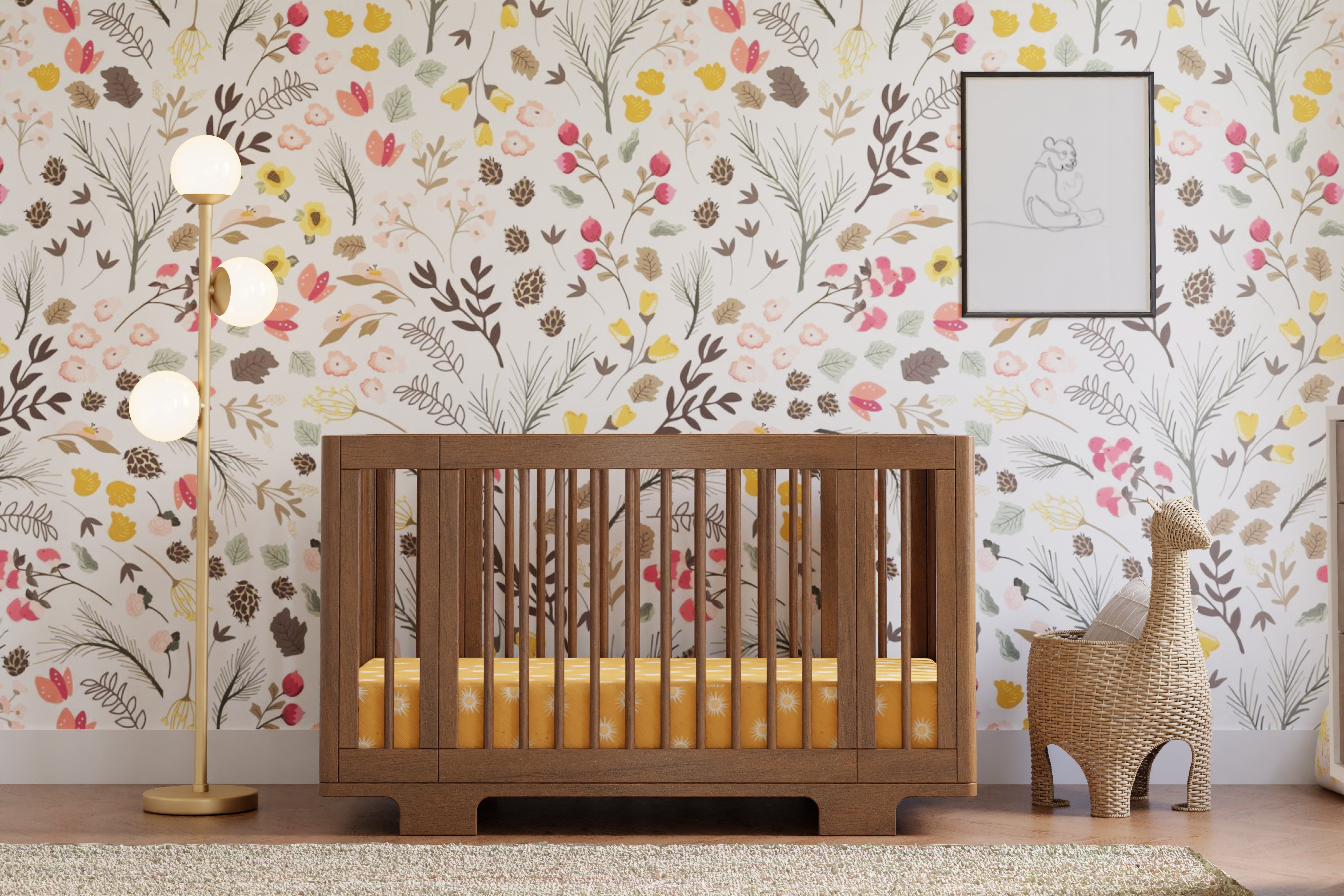 Babyletto Yuzu 8-in-1 Convertible Crib Walnut#color_walnut