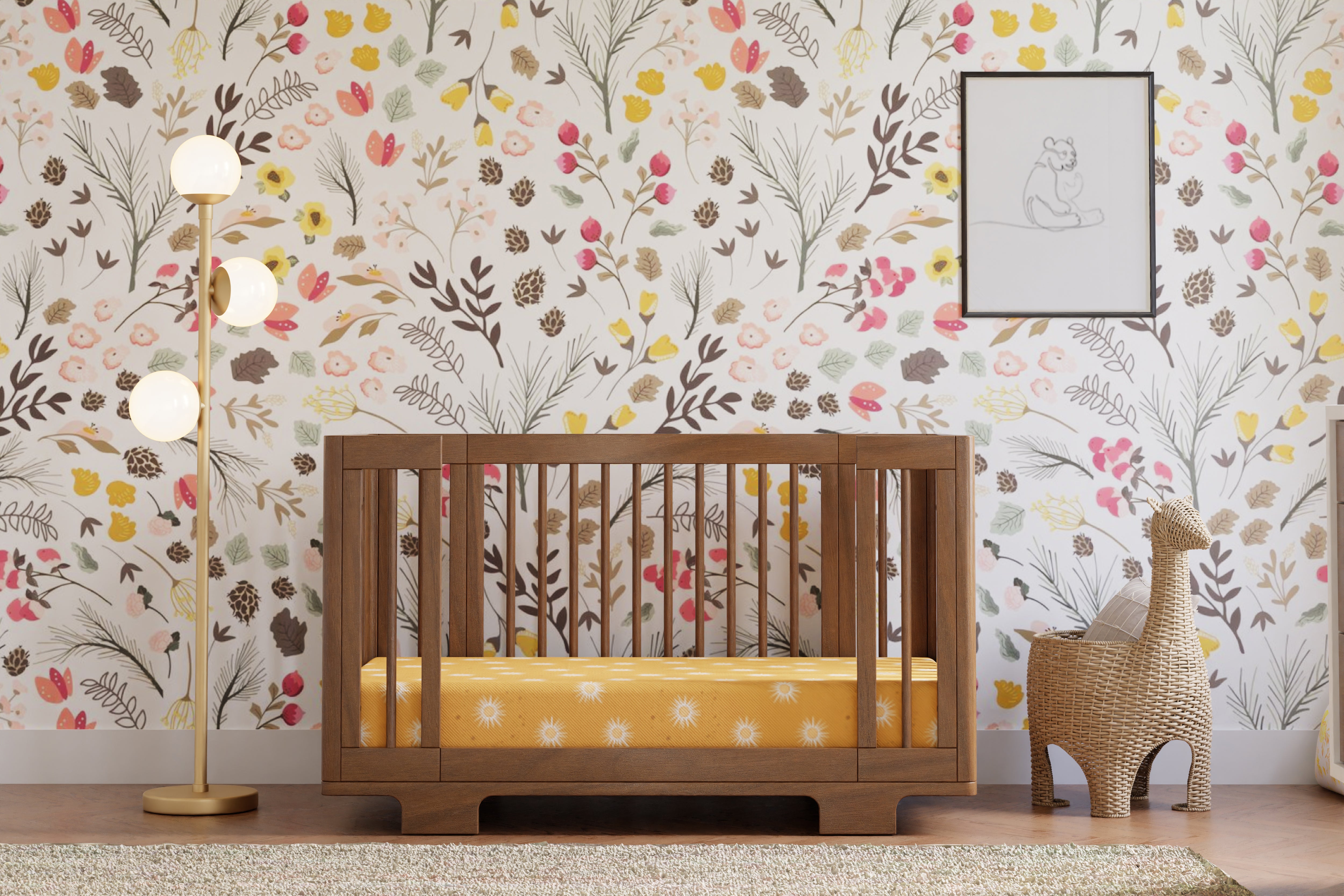 Babyletto Yuzu 8-in-1 Convertible Crib Walnut#color_walnut