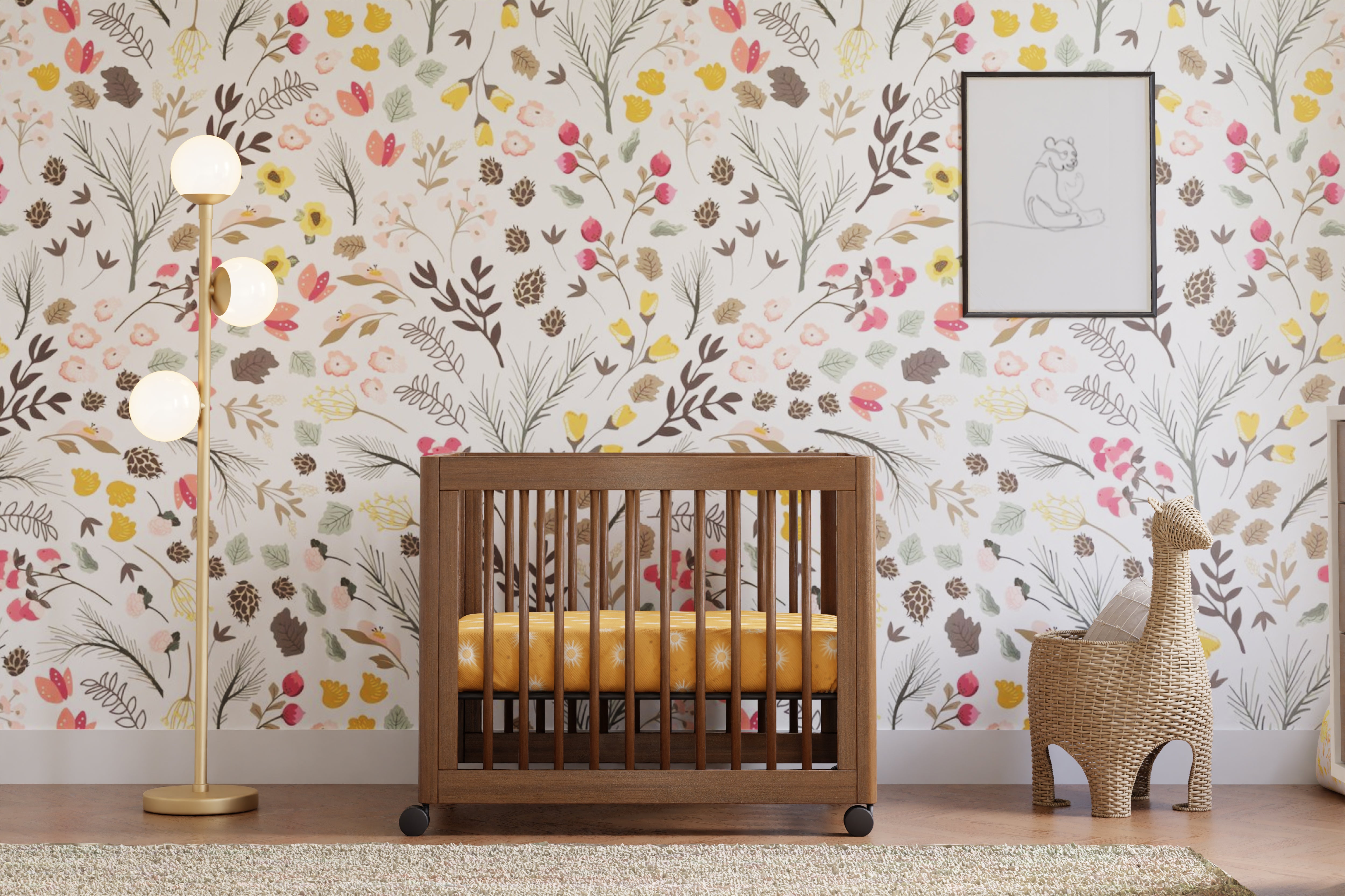 Babyletto Yuzu 8-in-1 Convertible Crib Walnut#color_walnut