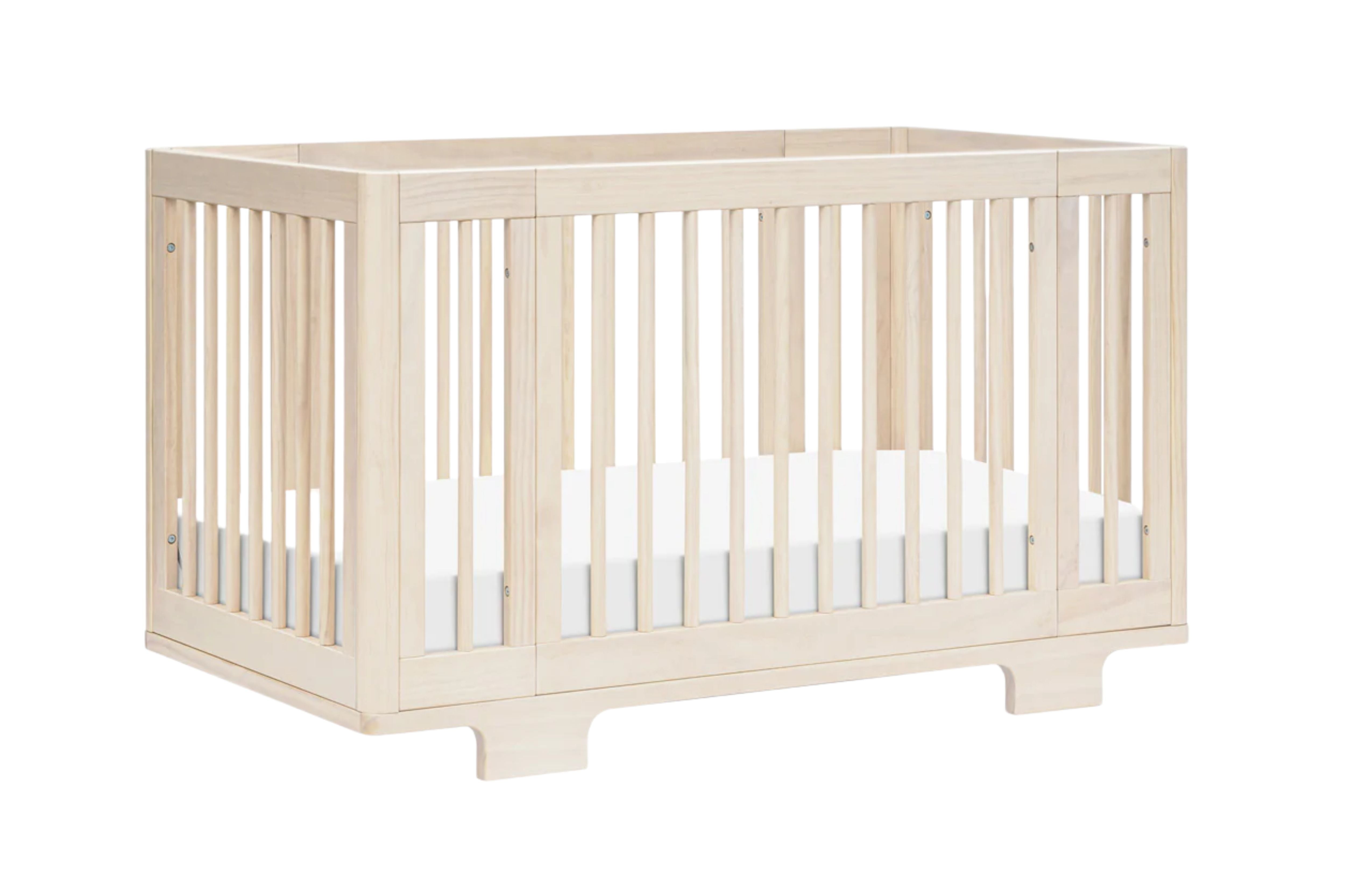 Babyletto Yuzu 8-in-1 Convertible Crib White And Natural#color_washed
