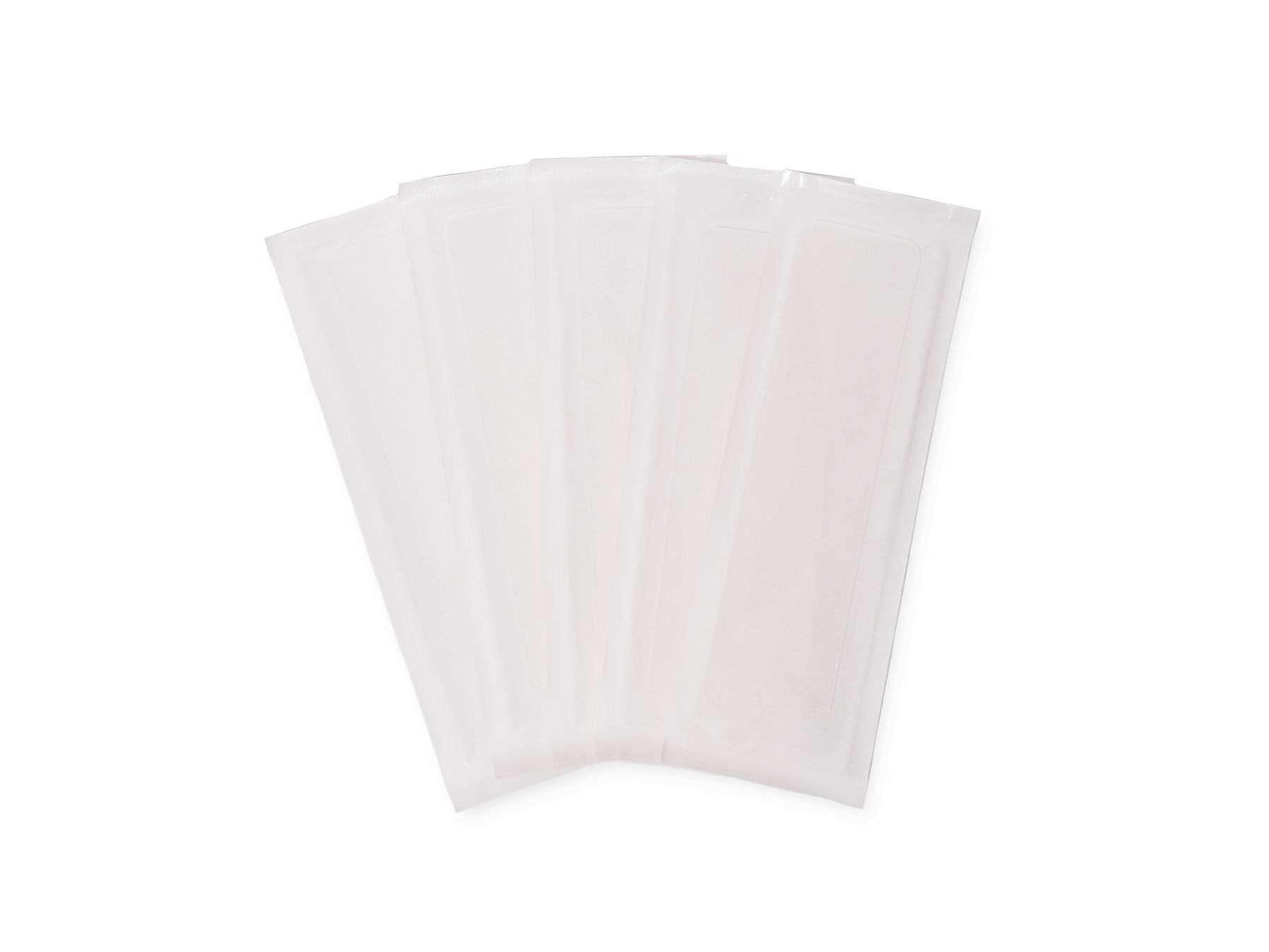 set of c section silicone scar patches in packaging sleeve