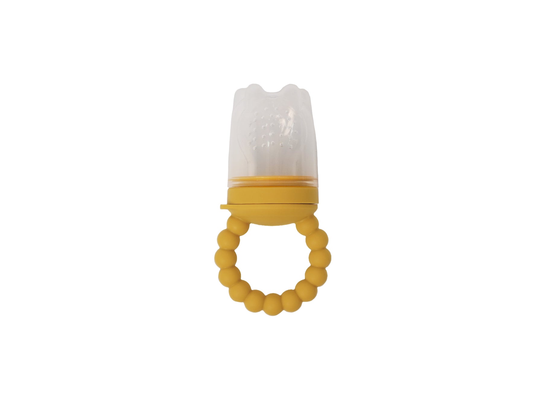baby silicone food feeder marigold yellow