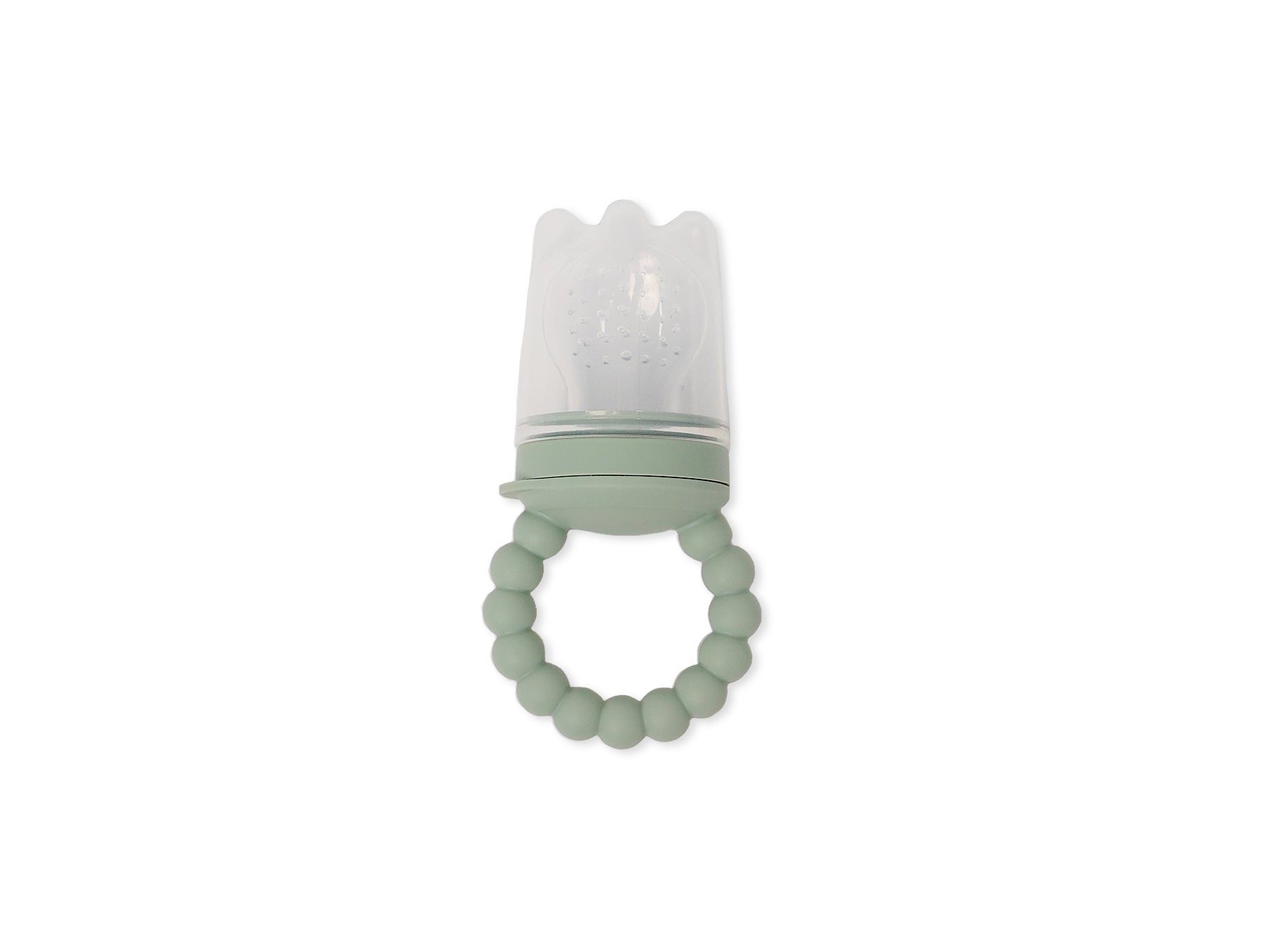 baby silicone food feeder sage green