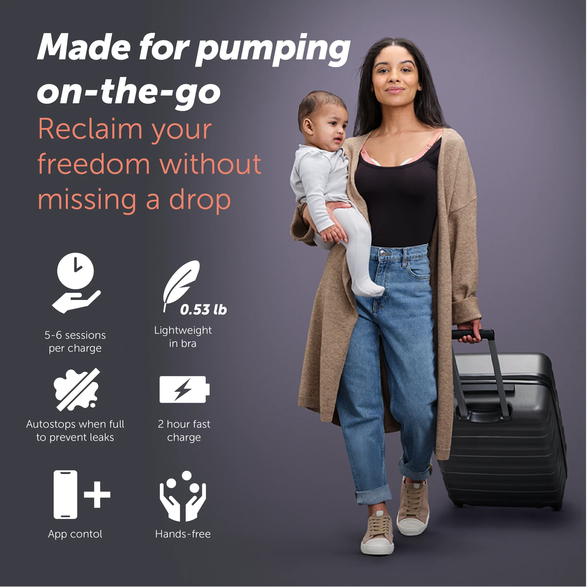 Elvie Pump Double - Ultra-Quiet, Ultra-Discreet Wearable Breast Pump