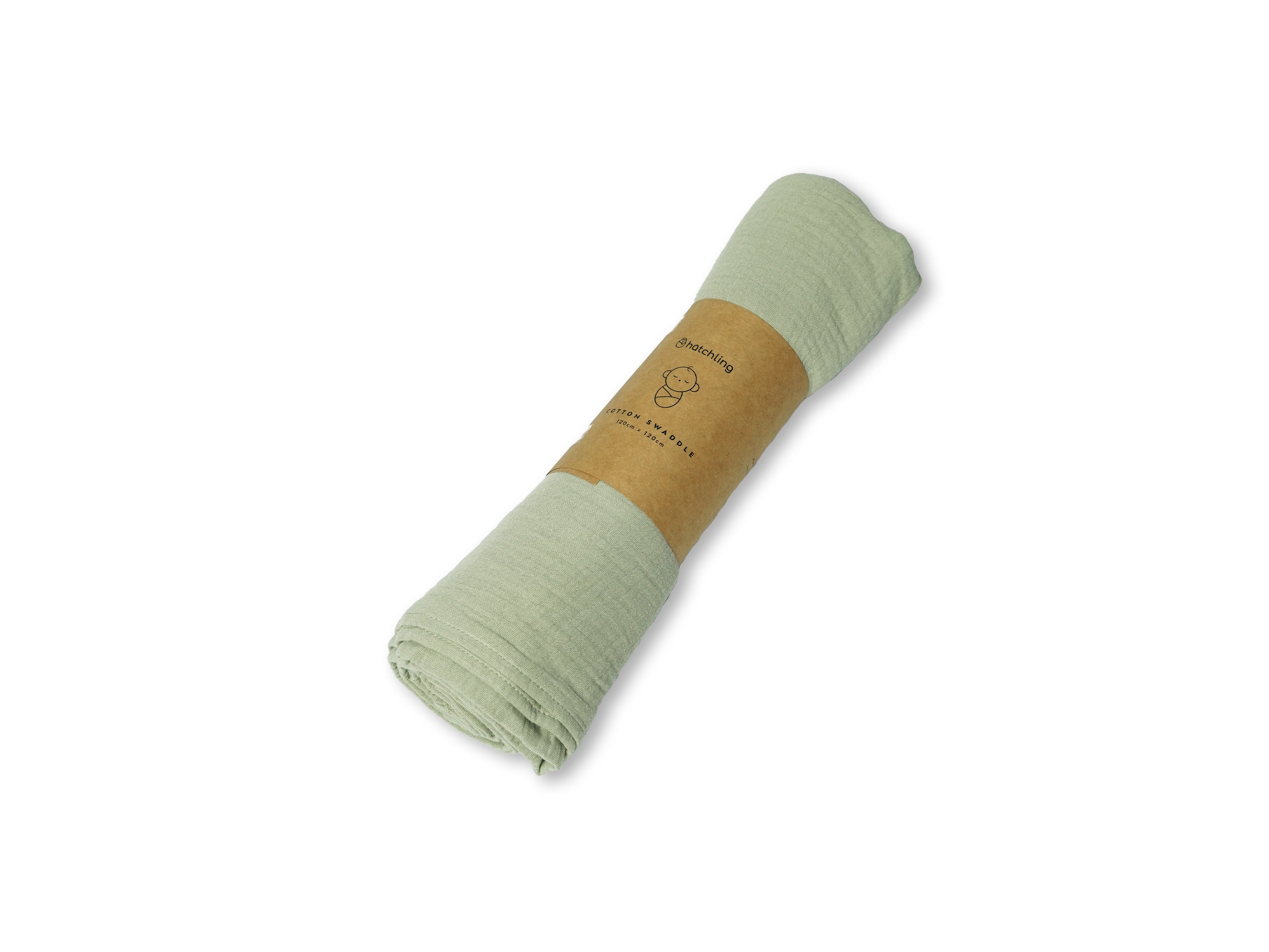 Lollibly swaddle in sage wrapped in its packaging
