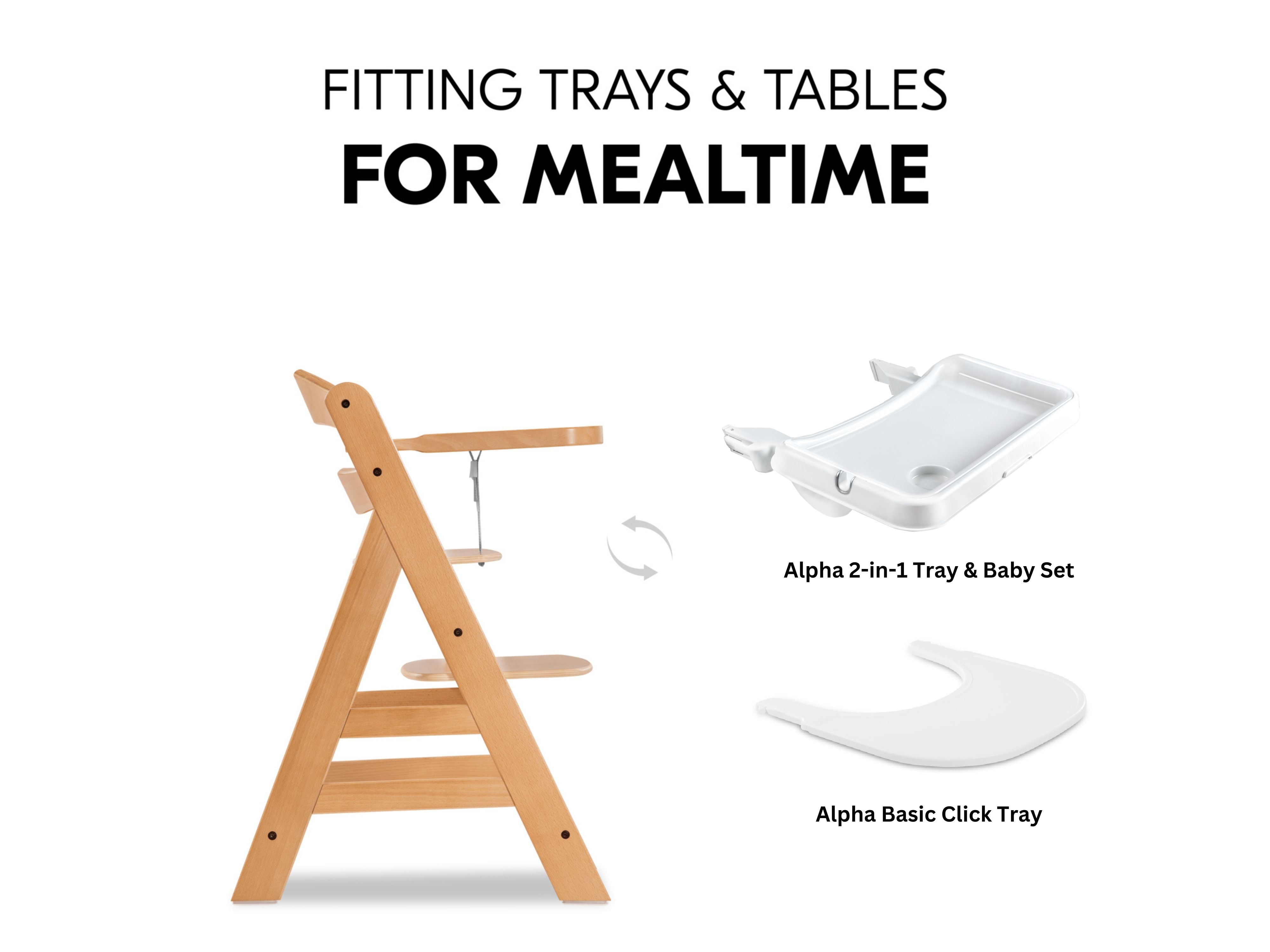 Hauck Alpha+ Deluxe: High Chair + Tray