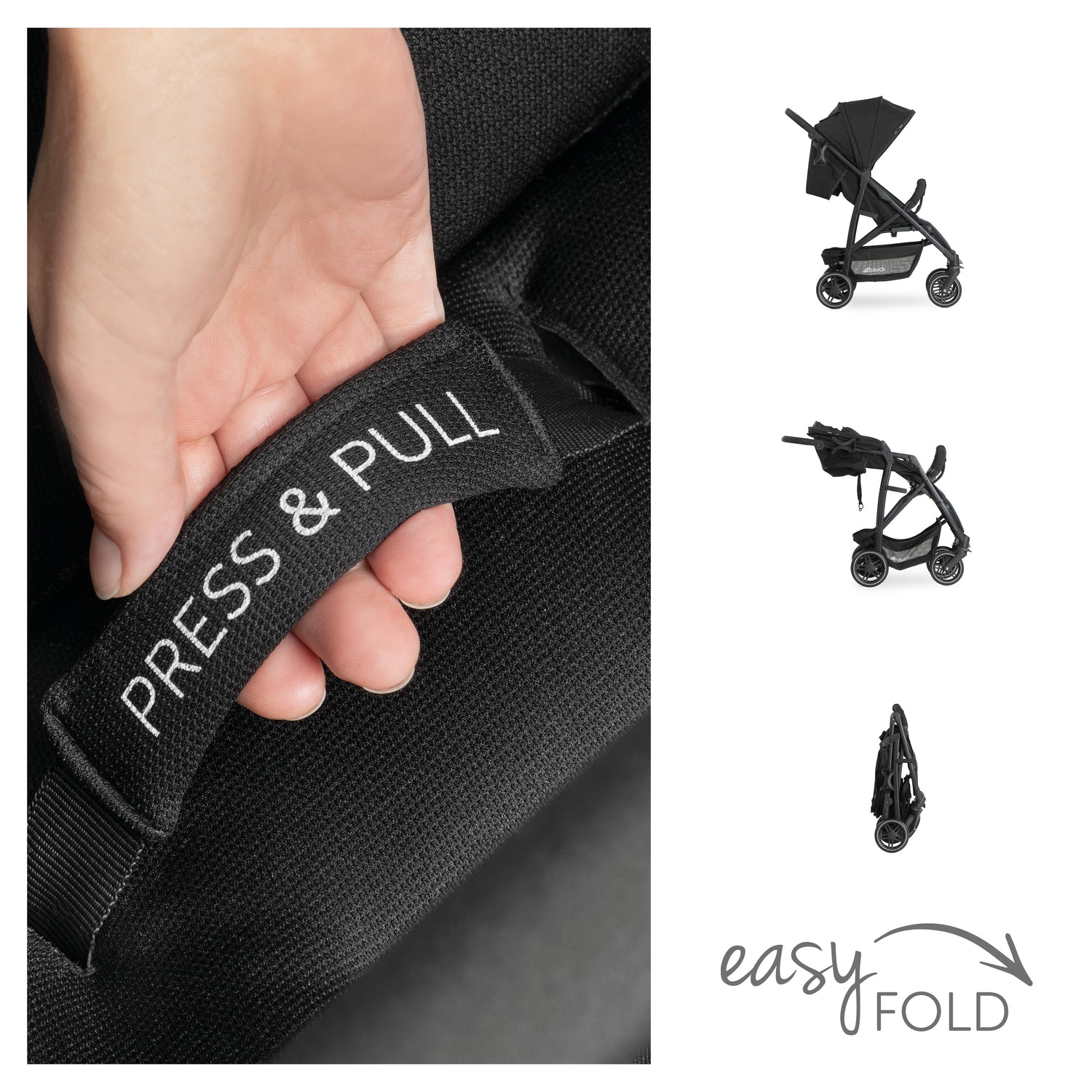 hauck rapid 4r stroller black press and pull