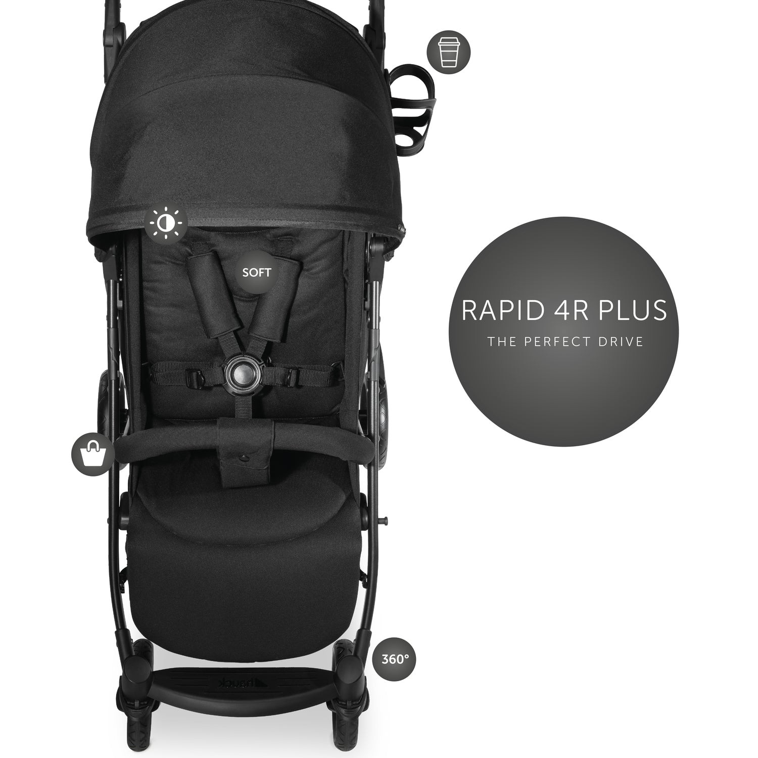 hauck rapid 4r stroller black the perfect drive
