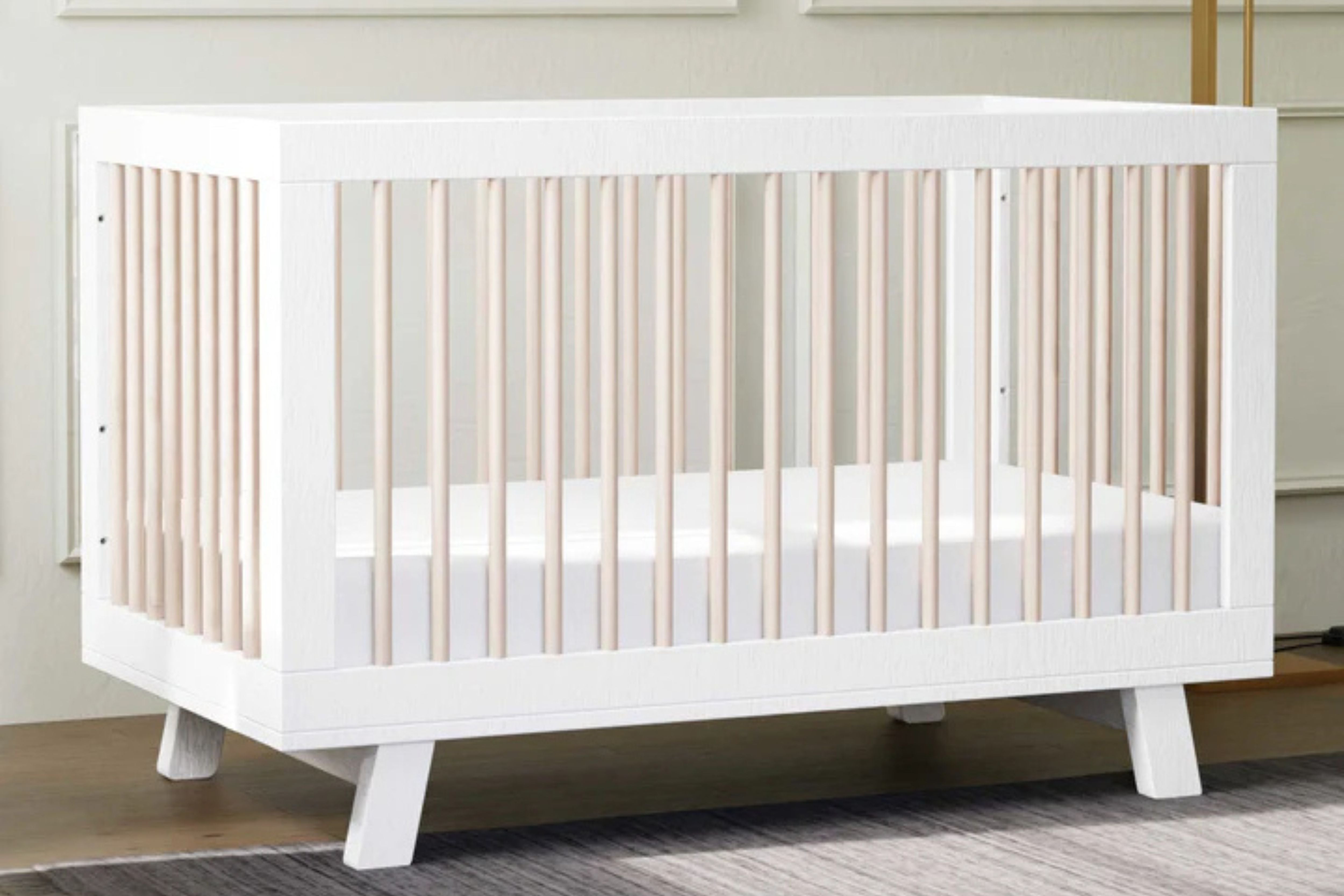 babyletto hudson crib white washed#color_white-and-washed