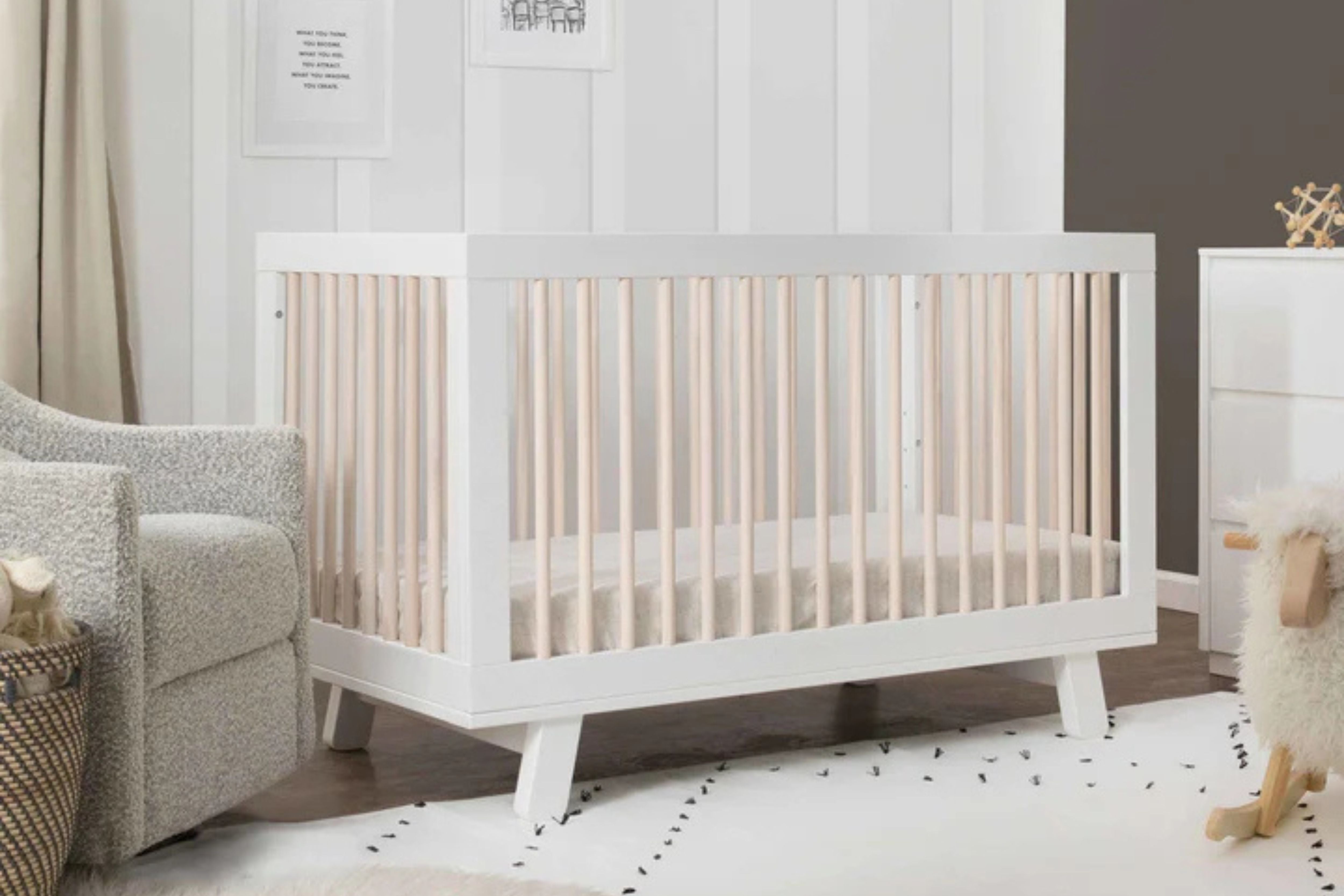 babyletto hudson crib white washed#color_white-and-washed