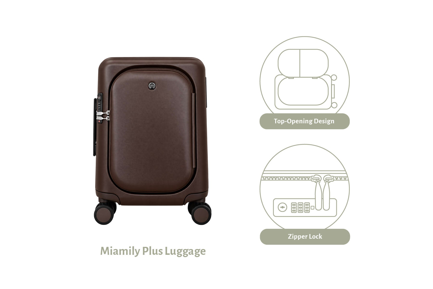 Miamily carry on plus 18" luggage