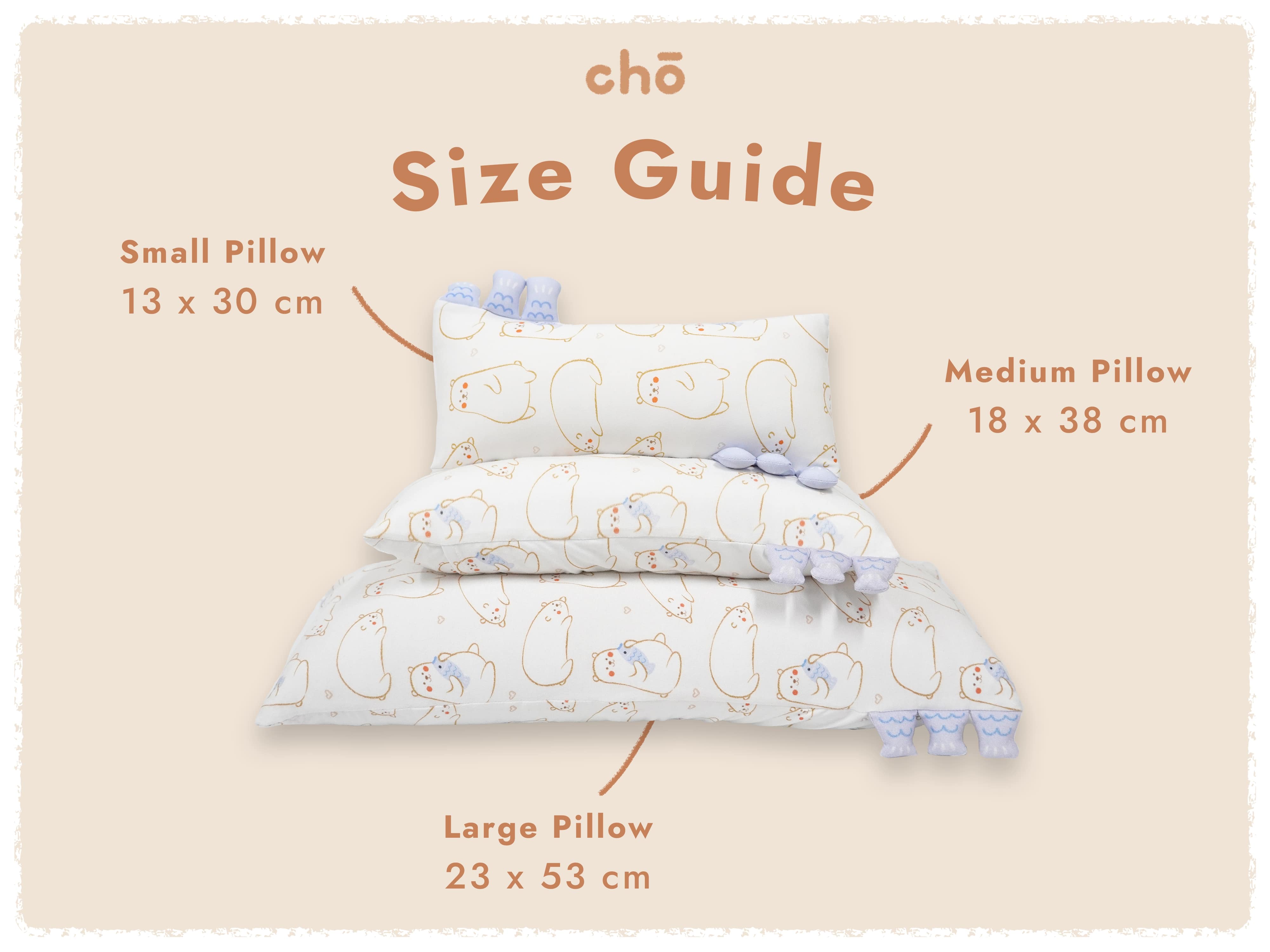 maru pillows stacked up size comparison
