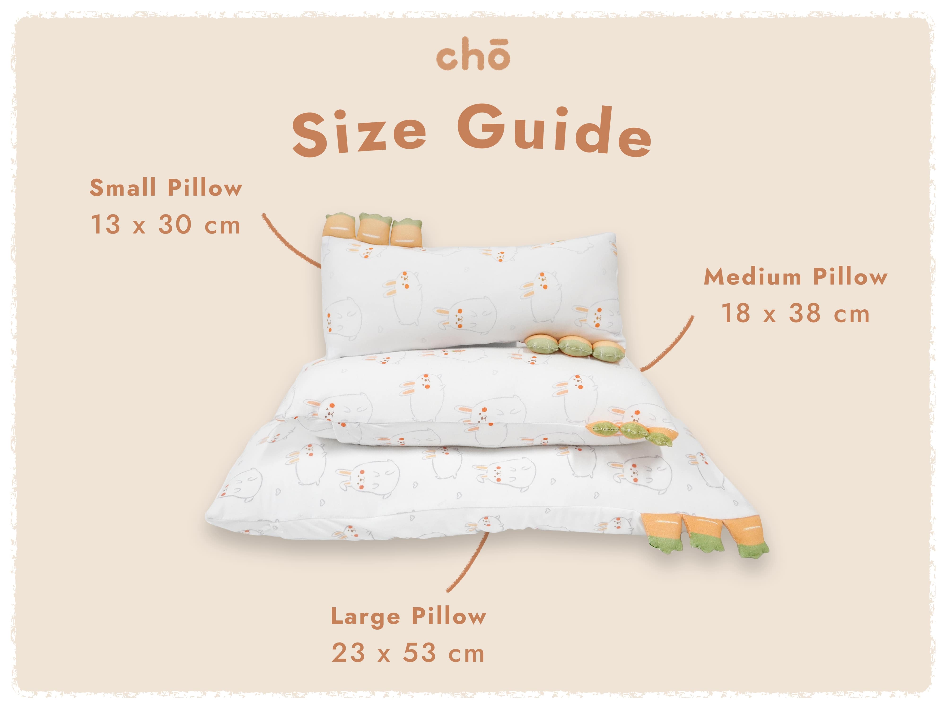 momo cho pillow size comparison