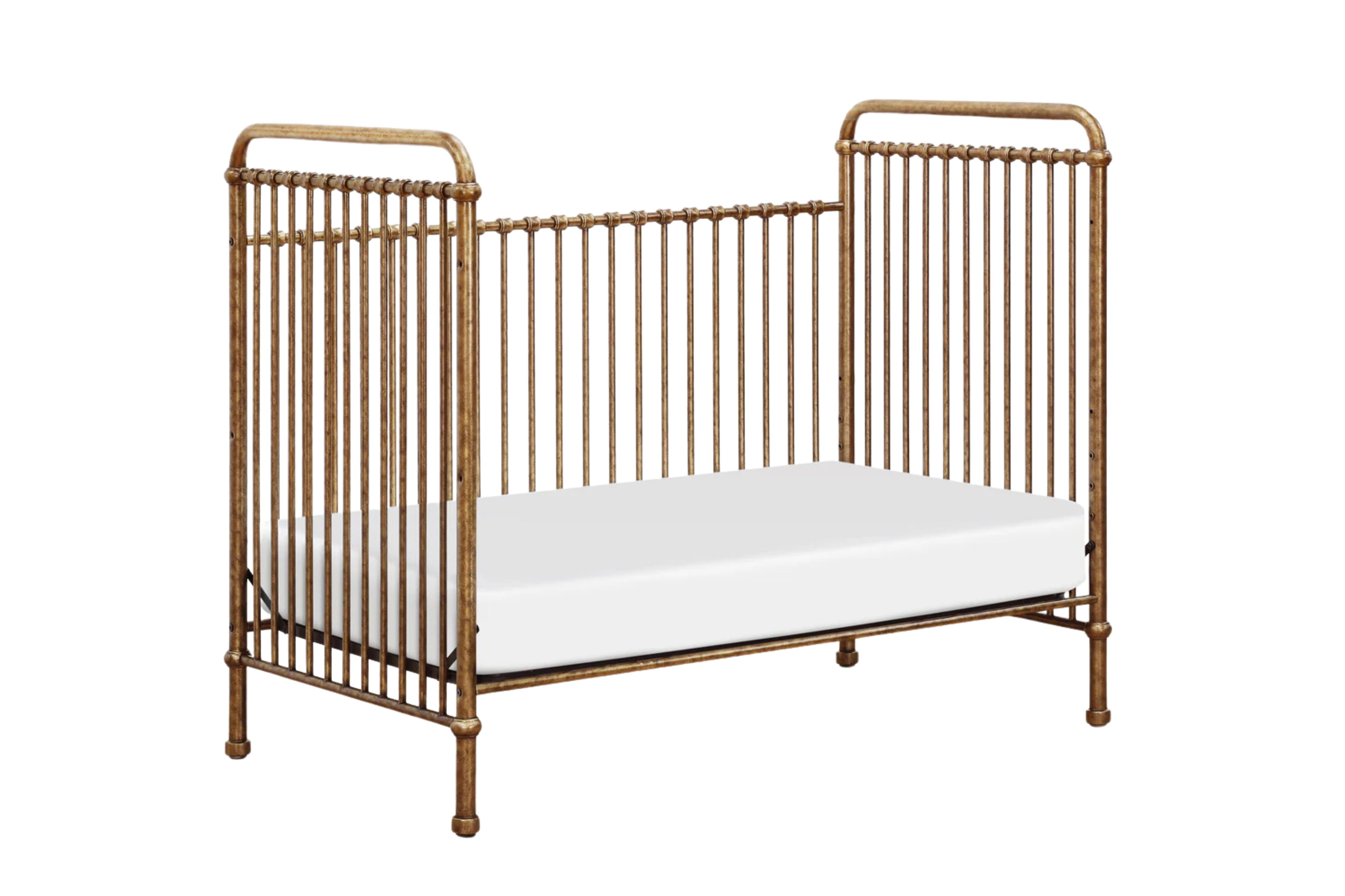 Namesake Abigail Convertible Crib Day Bed Configuration in Vintage Gold #color_vintage-gold