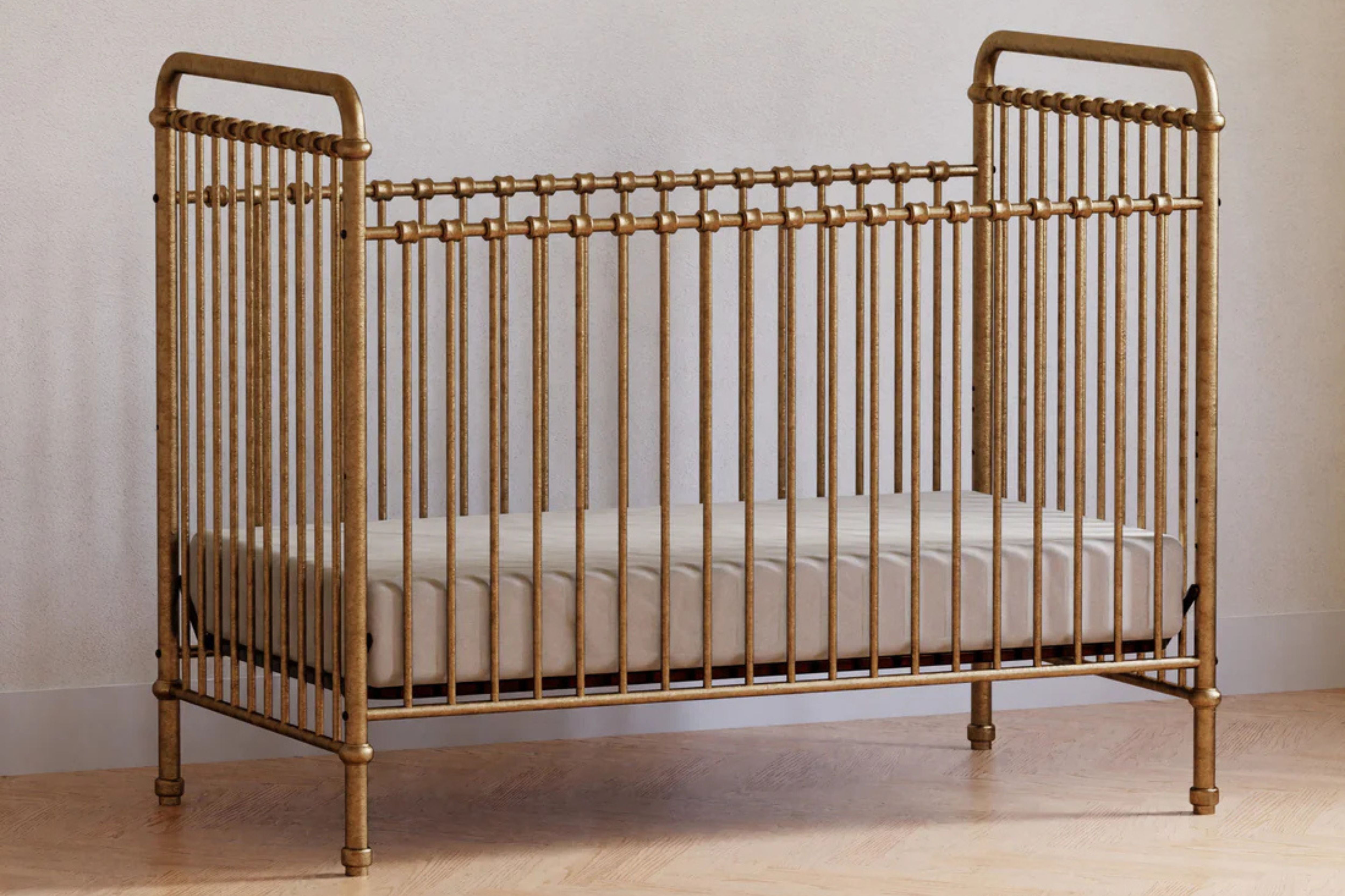 Namesake Abigail Convertible Crib in Vintage Gold #color_vintage-gold