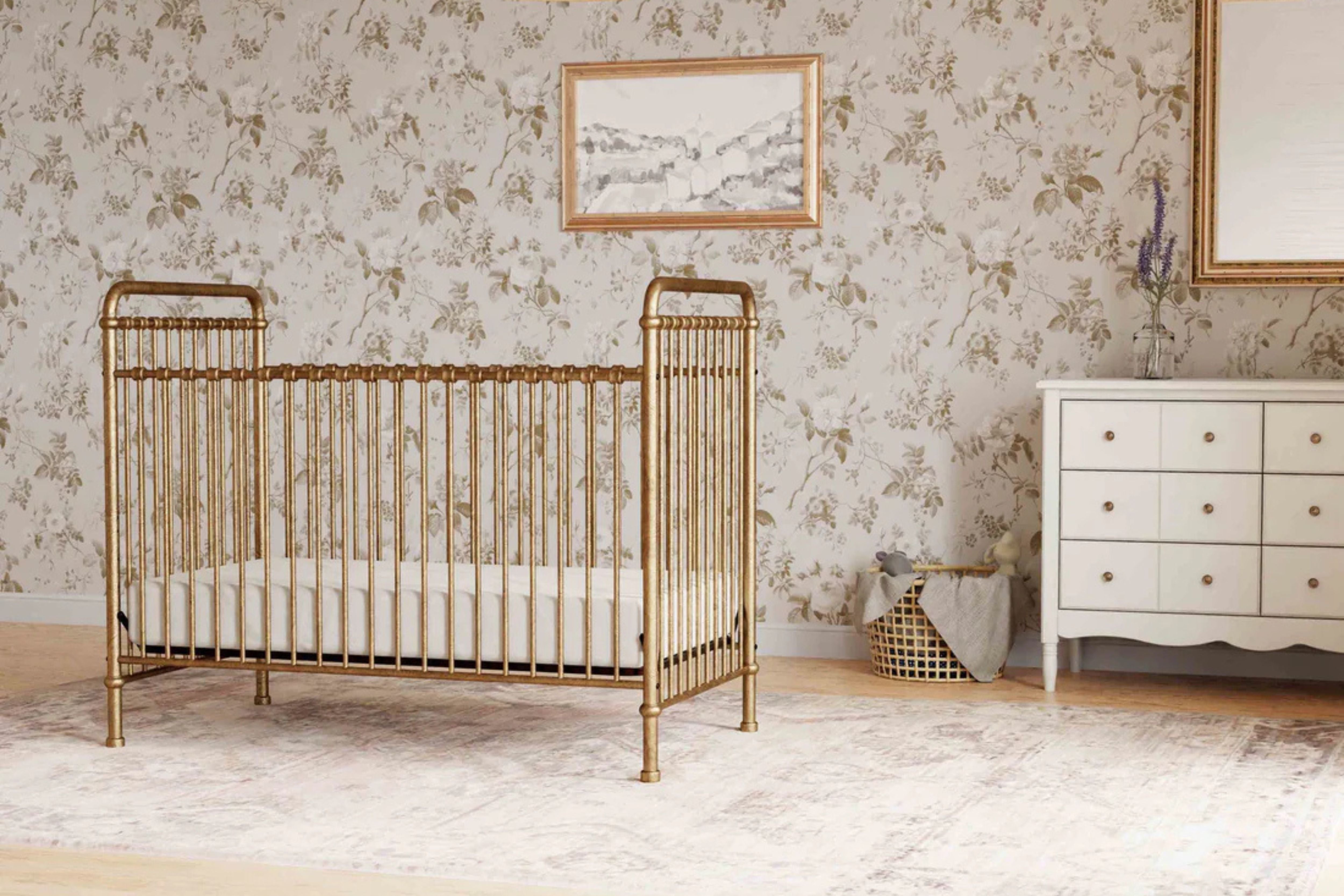 Namesake Abigail Convertible Crib in Vintage Gold #color_vintage-gold