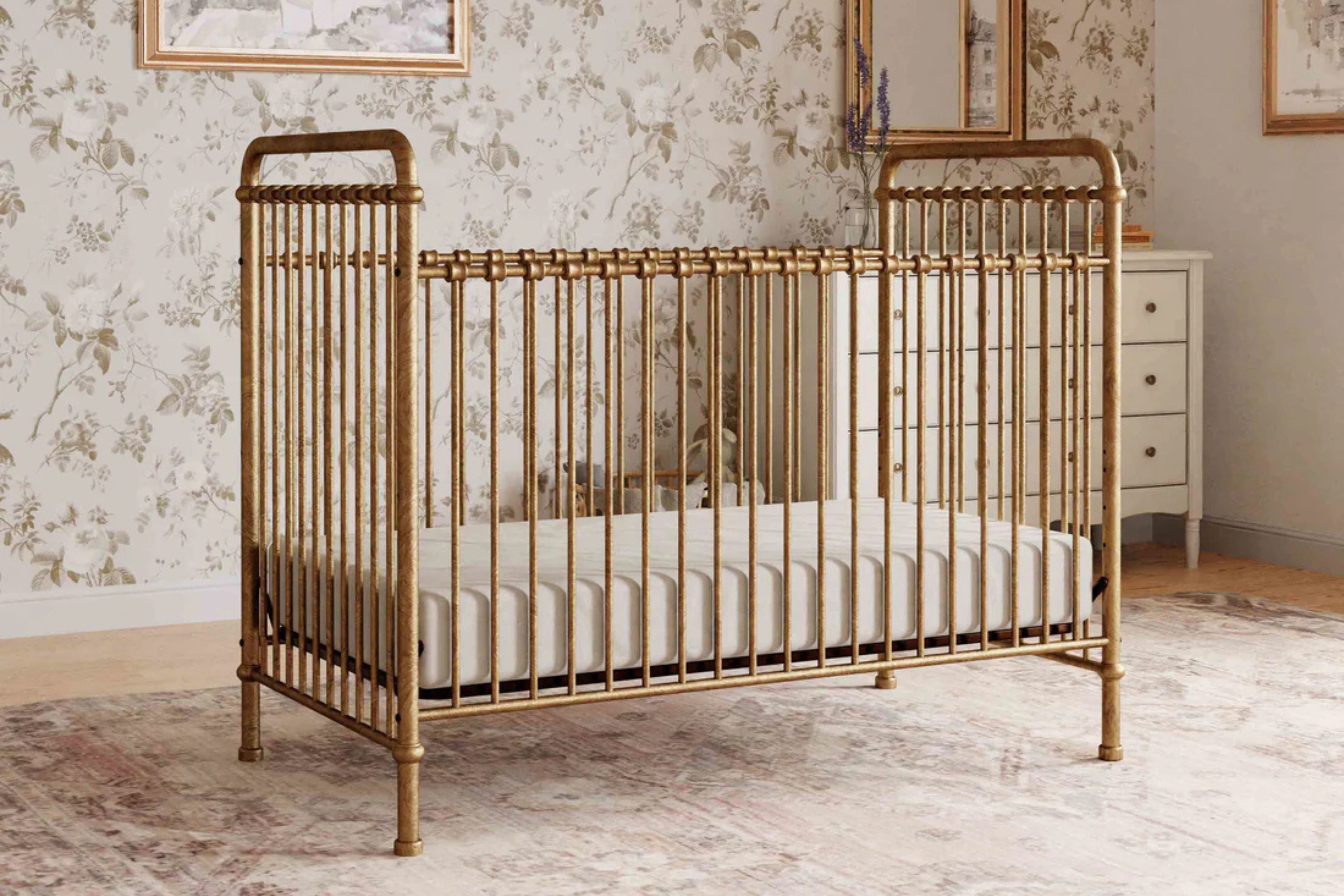 Namesake Abigail Convertible Crib in Vintage Gold #color_vintage-gold