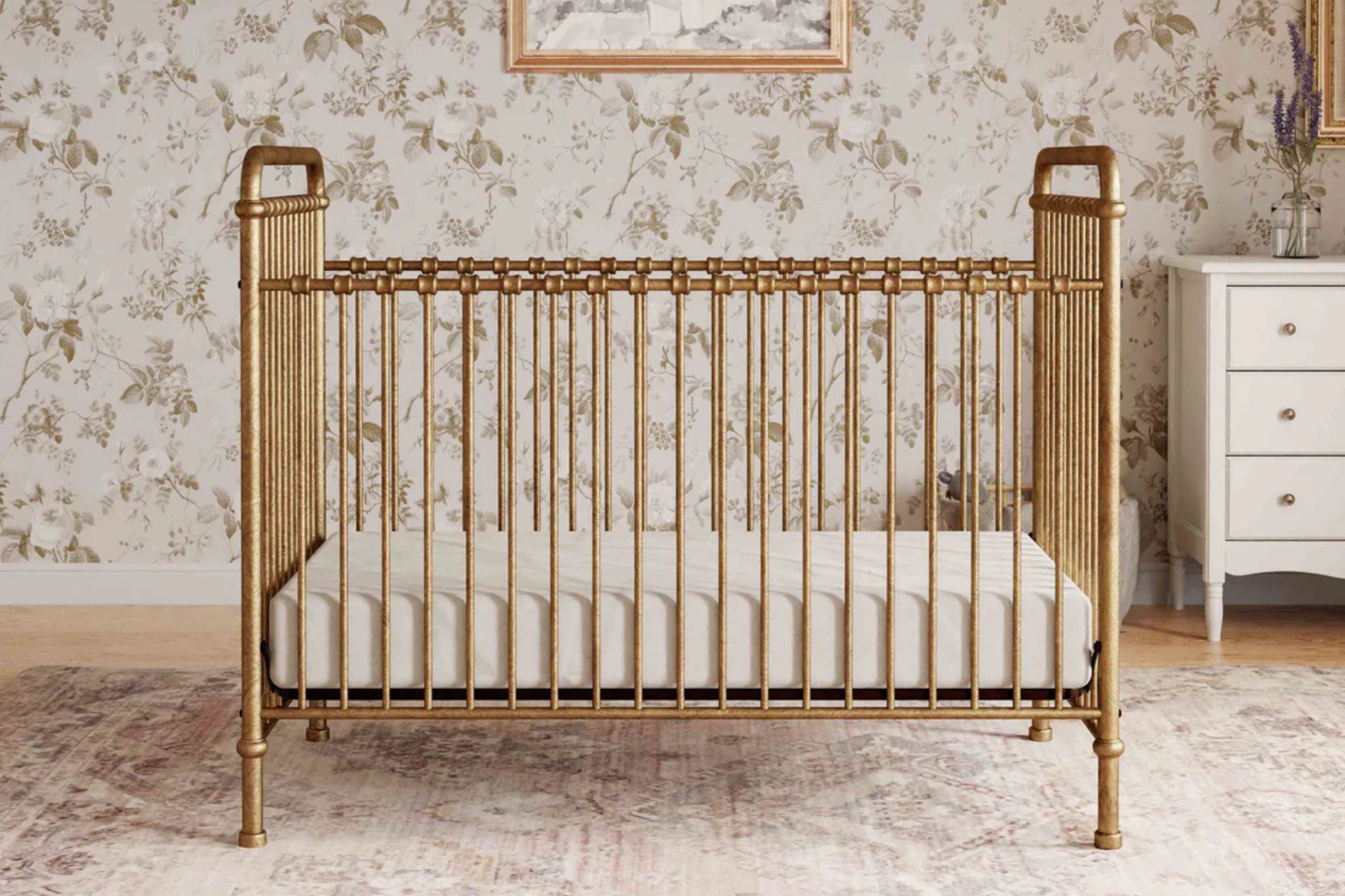 Namesake Abigail Convertible Crib in Vintage Gold #color_vintage-gold