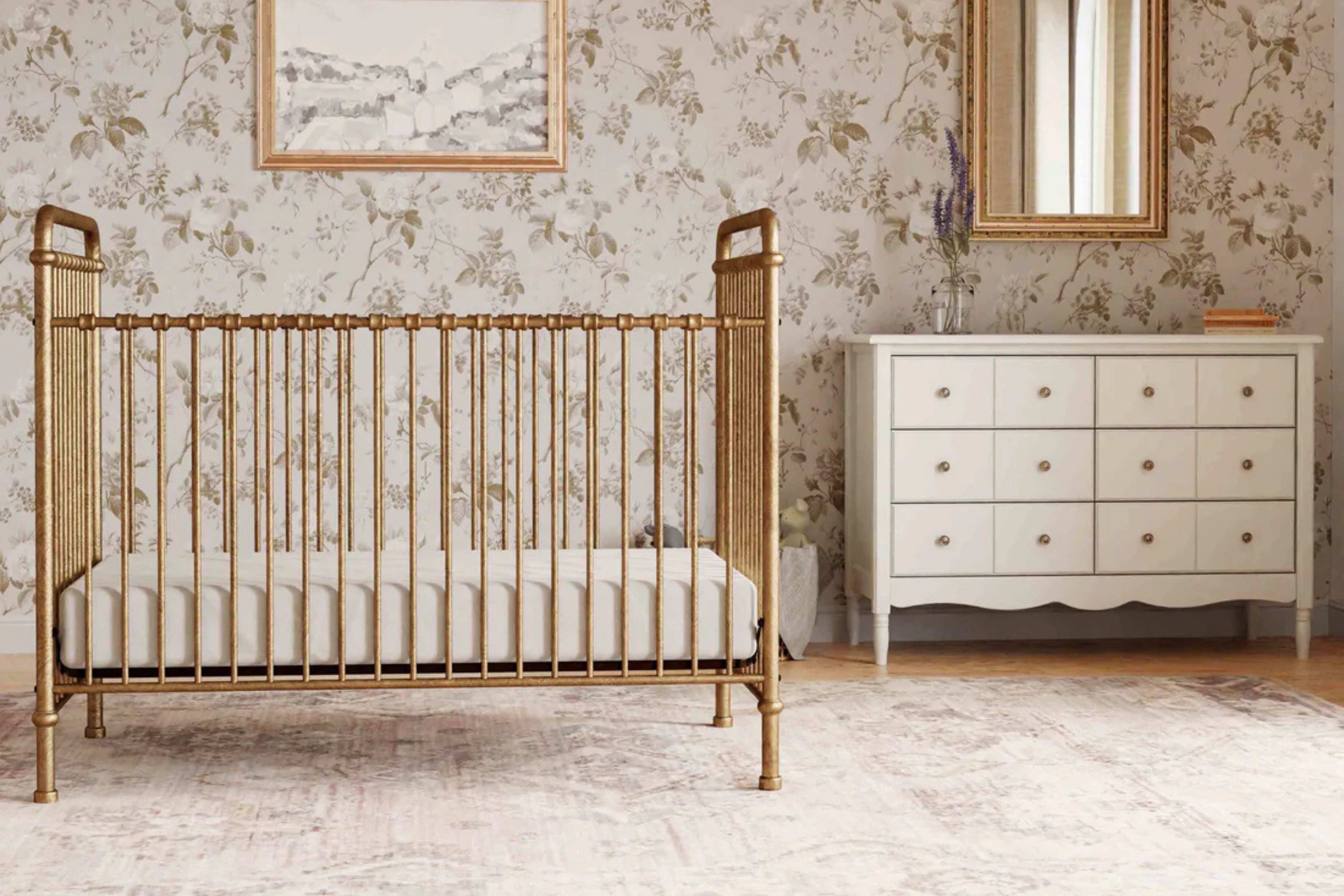Namesake Abigail Convertible Crib in Vintage Gold #color_vintage-gold