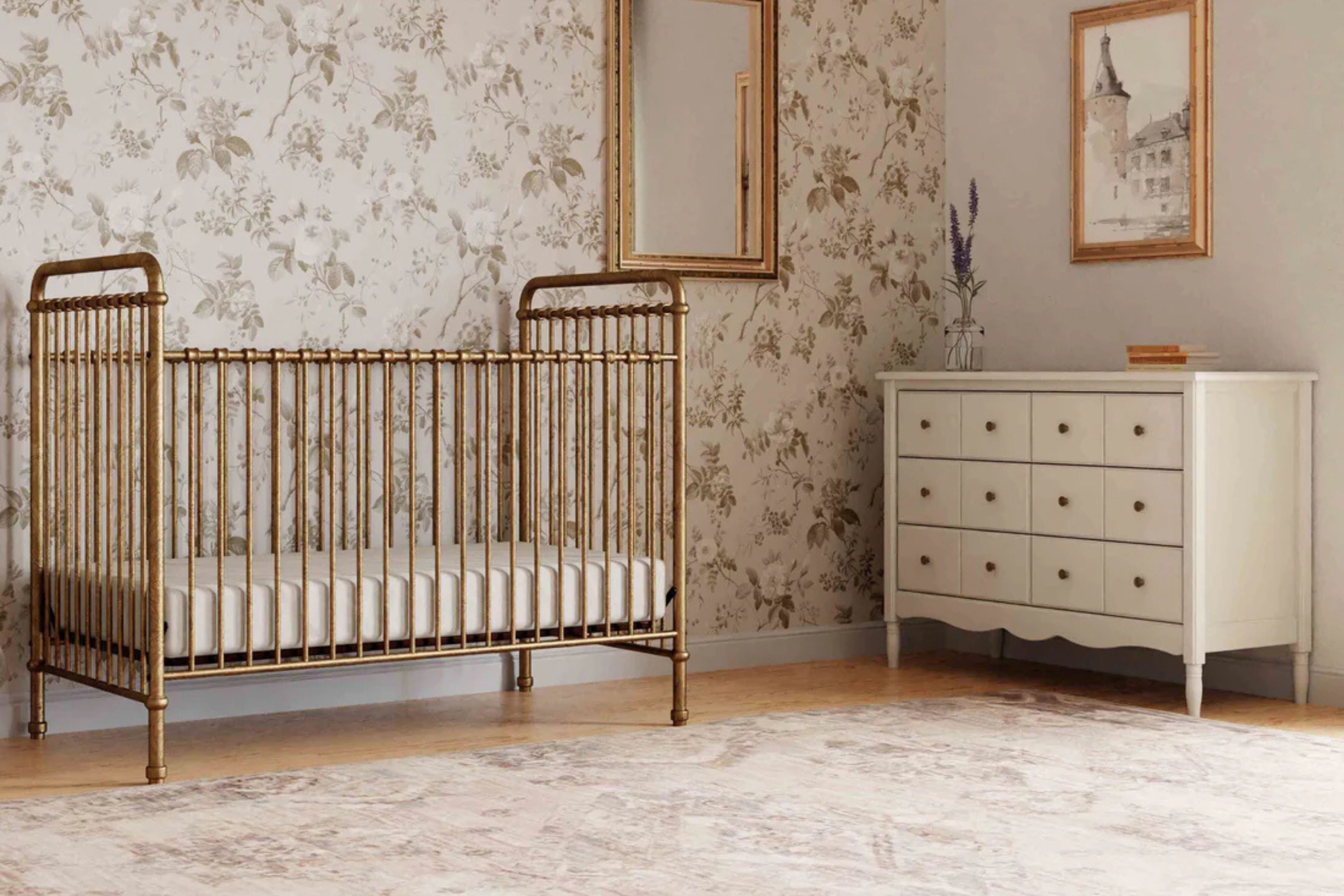 Namesake Abigail Convertible Crib in Vintage Gold #color_vintage-gold